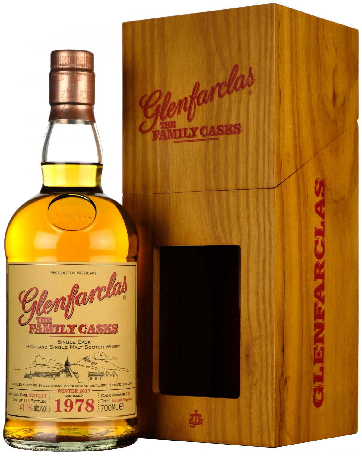 glenfarclas 1978, the family cask 751, speyside single malt scotch whisky