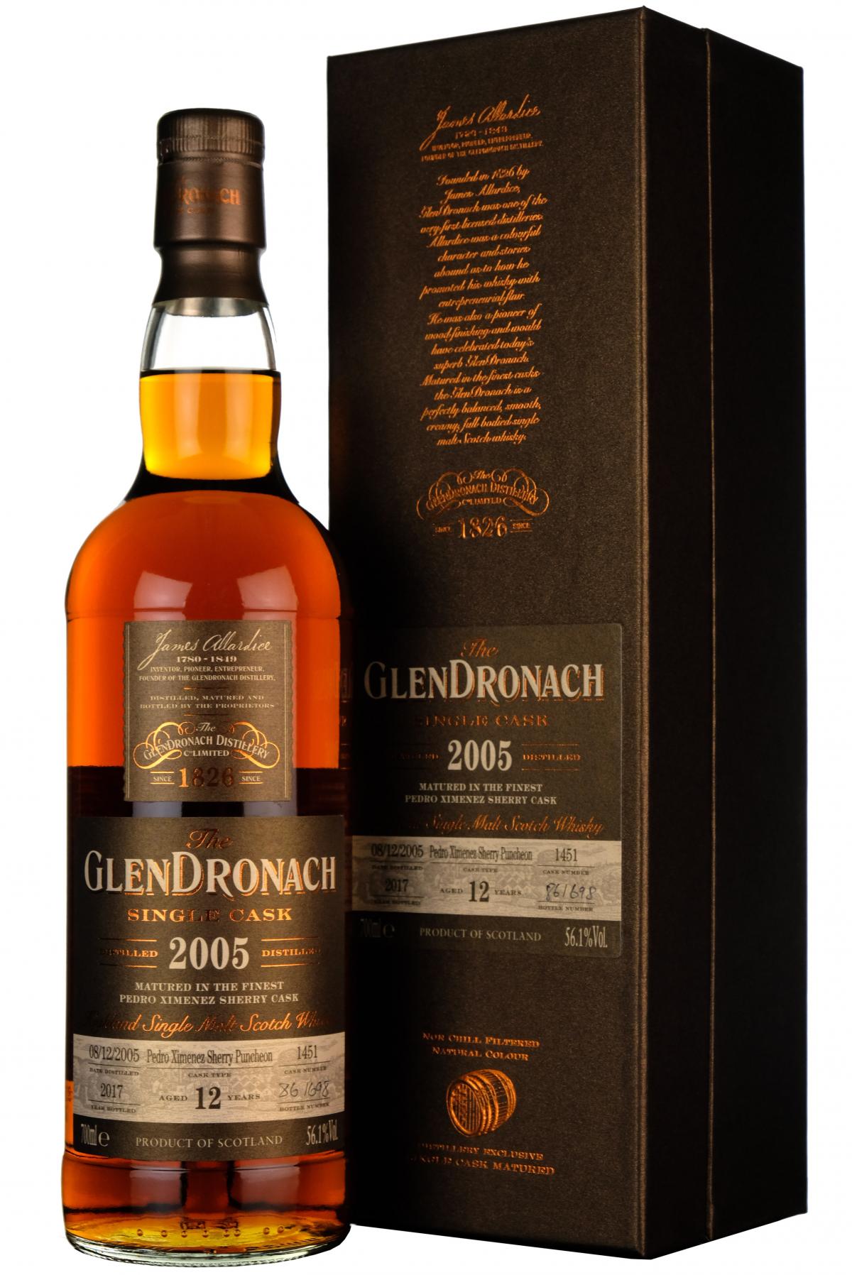 Glendronach 2005-2017 | 12 Year Old | Single Cask 1451 | Batch 16