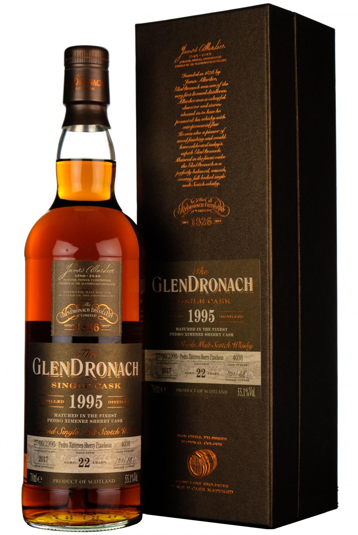 Glendronach 1995-2017 | 22 Year Old | Single Cask 4038 | Batch 16