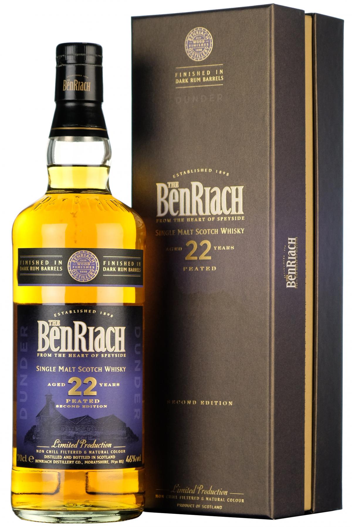 Benriach 22 Year Old Dunder | Peated | Dark Rum Finish