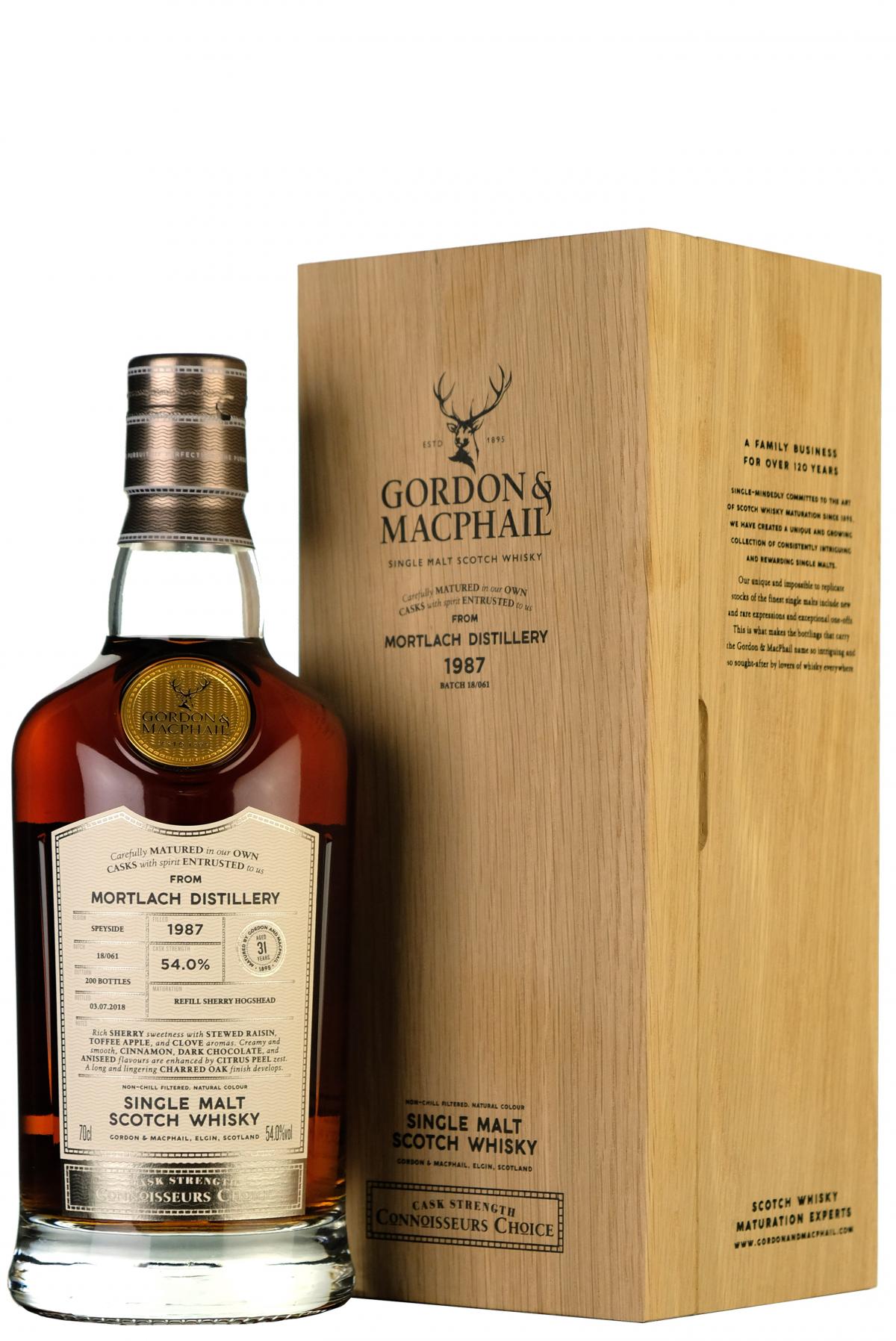 Mortlach 1987-2018 | 31 Year Old | Connoisseurs Choice Cask Strength