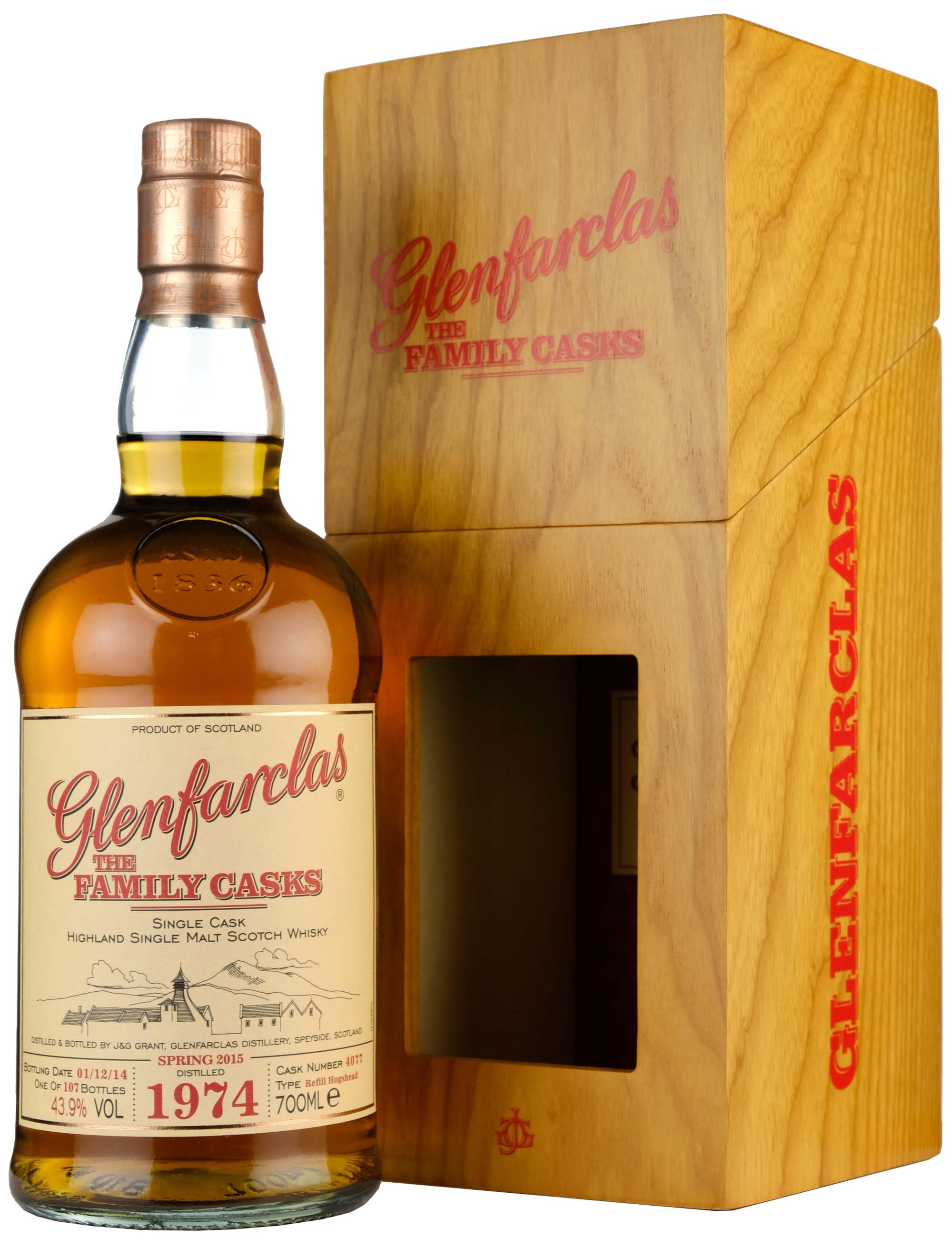 ウイスキー Glenfarclas The Family Casks 1984 750ml 1984 Glenfarclas The Family Casks Single Cask Vintage Single Malt