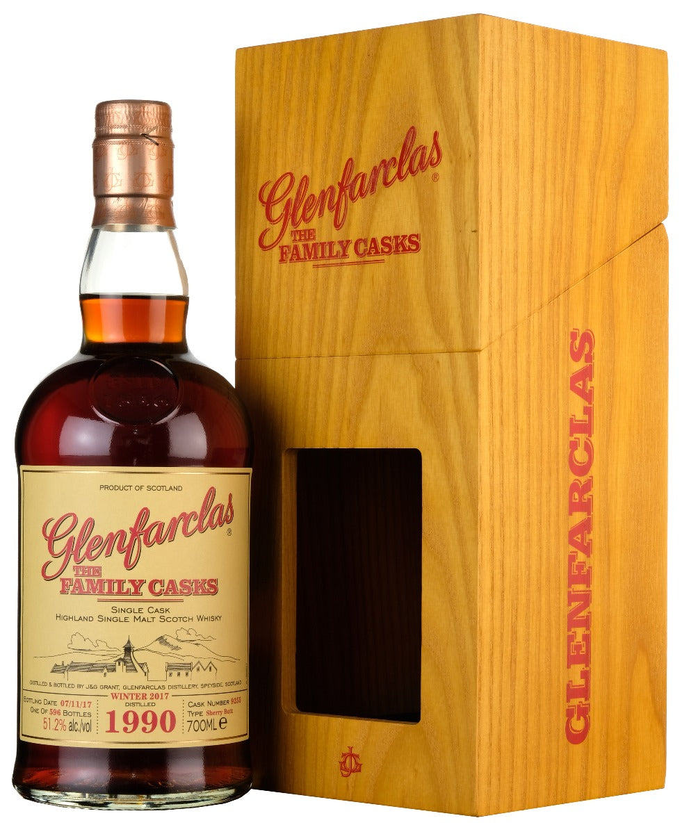 glenfarclas 1990, the family cask 9255, speyside single malt scotch whisky