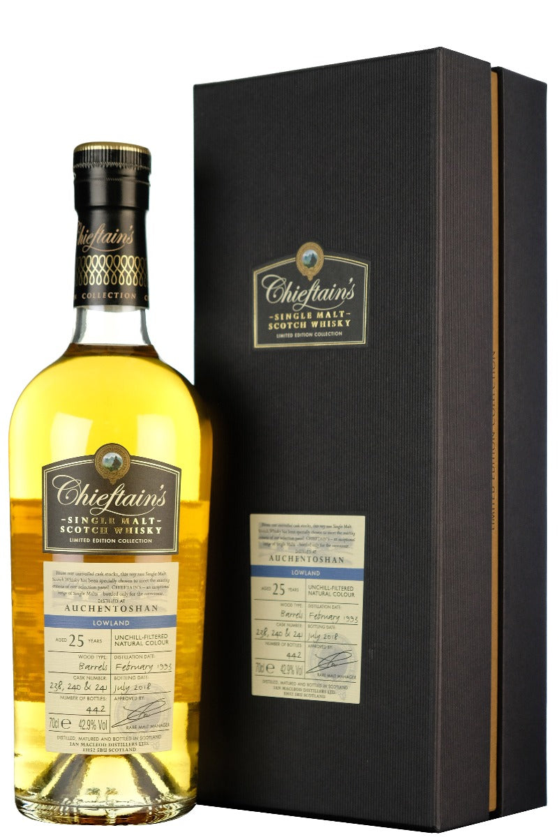 Auchentoshan 1993-2018 | 25 Year Old | Chieftain's| Casks 238, 240, 241