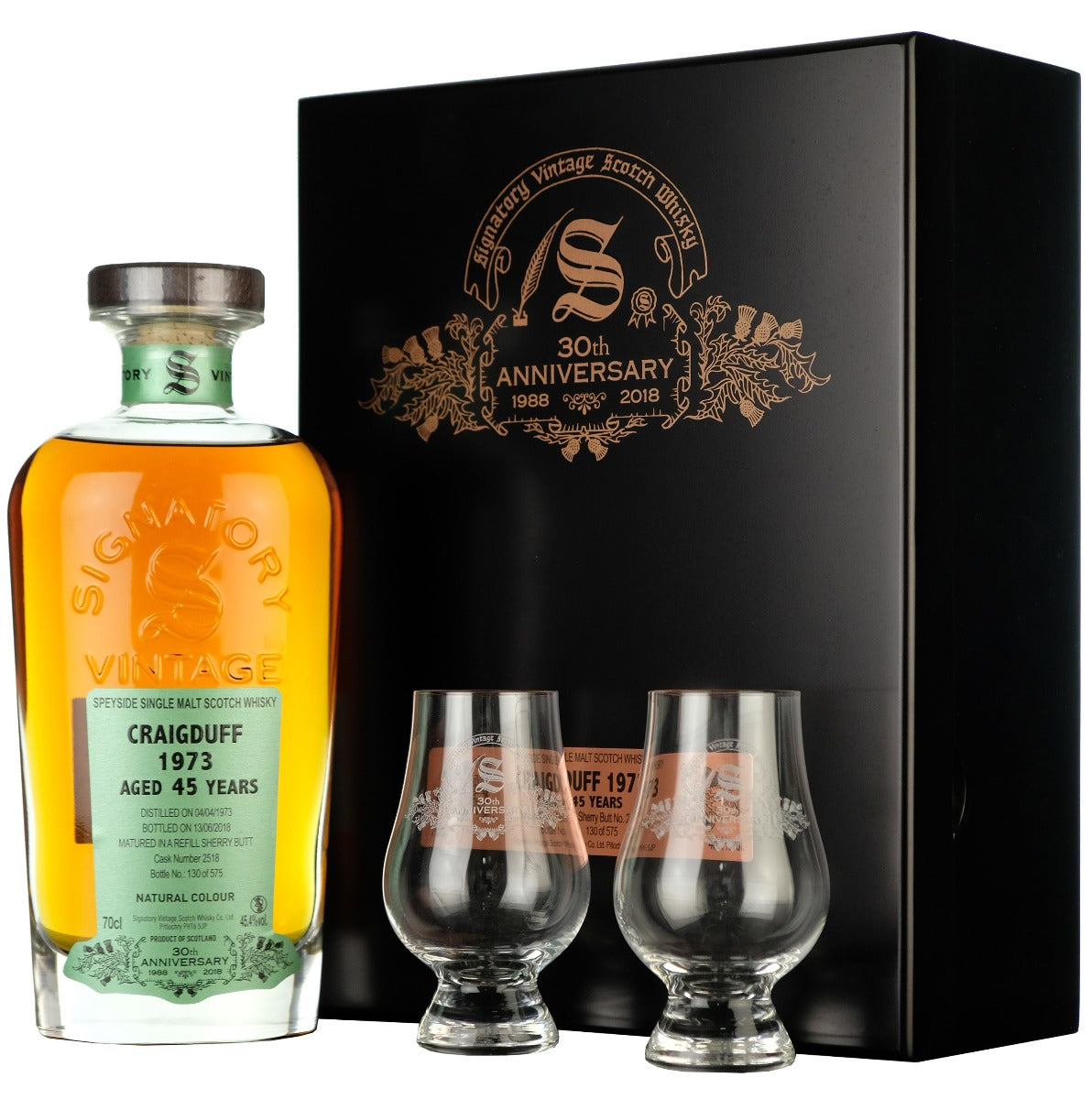 Craigduff 1973-2018 | 45 Year Old Signatory Vintage 30th Anniversary Single Cask 2518