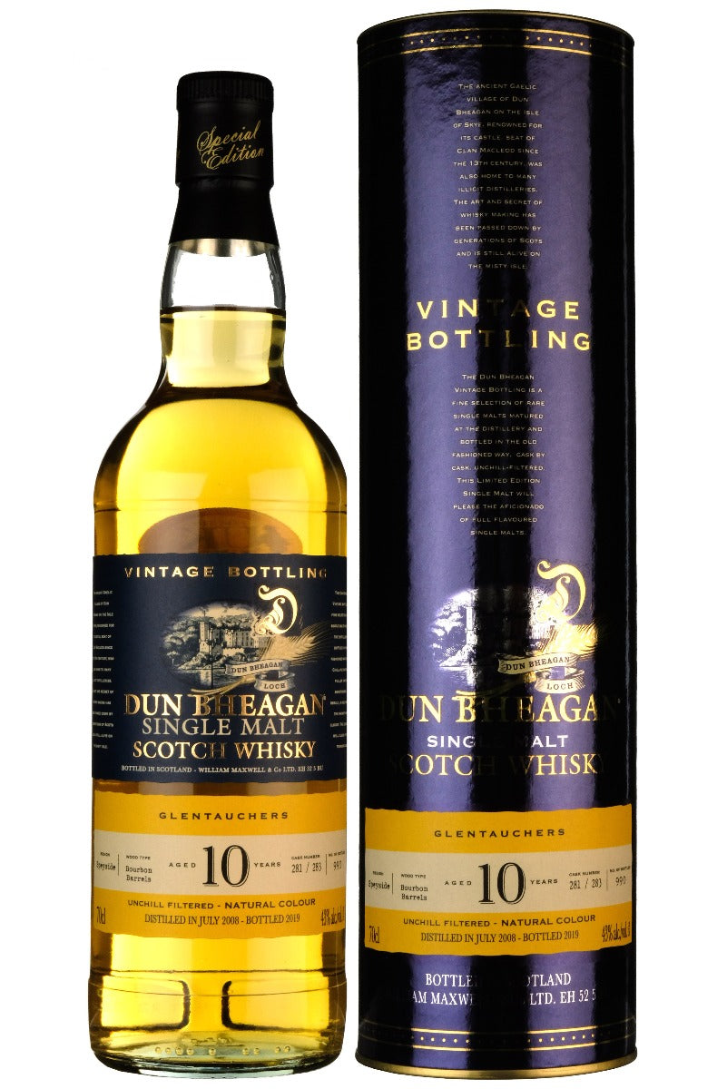 Glentauchers 2008-2019 | 10 Year Old Dun Bheagan Casks #281 #283