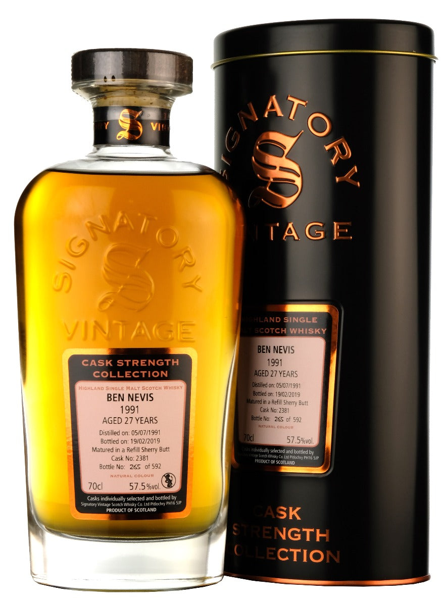 Ben Nevis 1991-2019 | 27 Year Old Signatory Vintage Cask Strength Collection Single Cask 2381