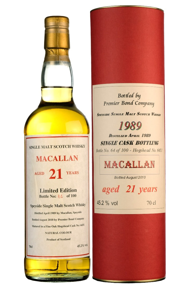 Macallan 1989-2010 | 21 Year Old Premier Bond Company