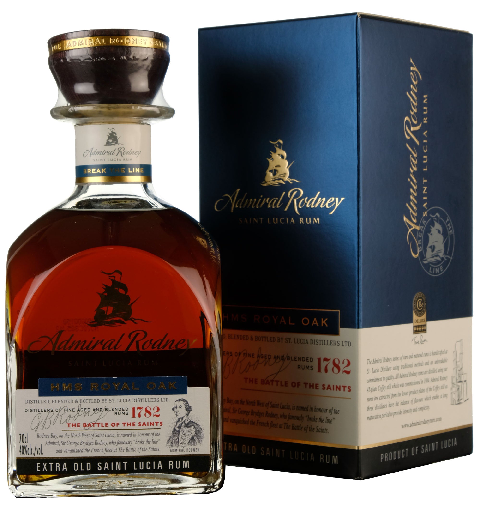 St Lucia Distillers Admiral Rodney Rum HMS Royal Oak