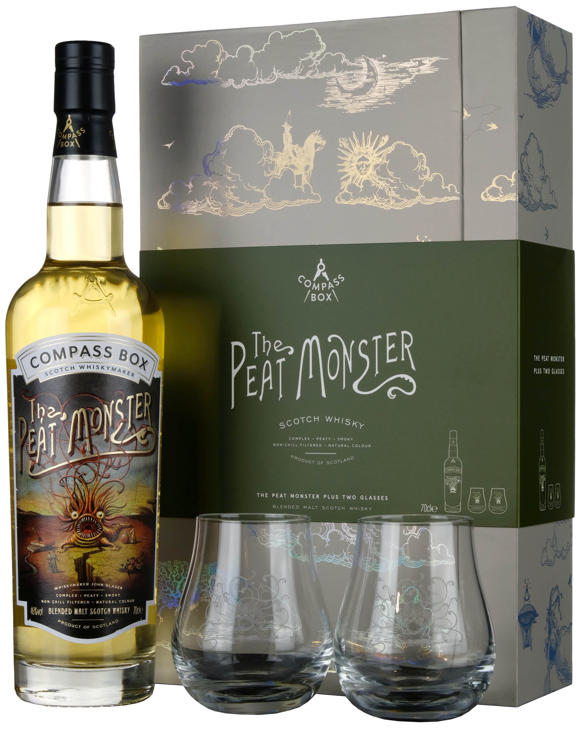 Compass Box Peat Monster Glass Gift Pack