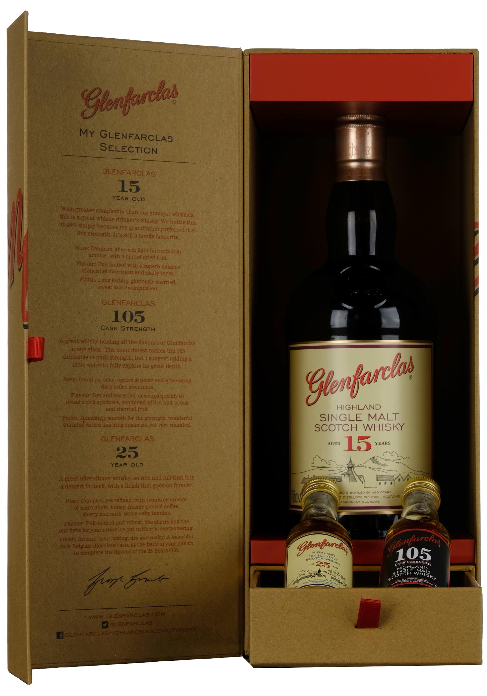 Glenfarclas 15 Year Old Gift Set + 2 Miniatures - Whisky-Online Shop