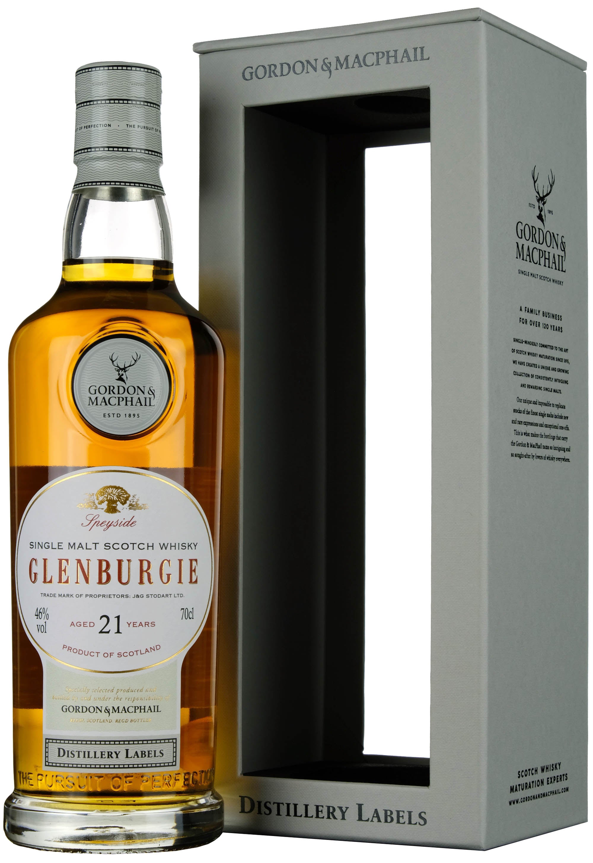 Glenburgie 21 Year Old Gordon & MacPhail Distillery Labels