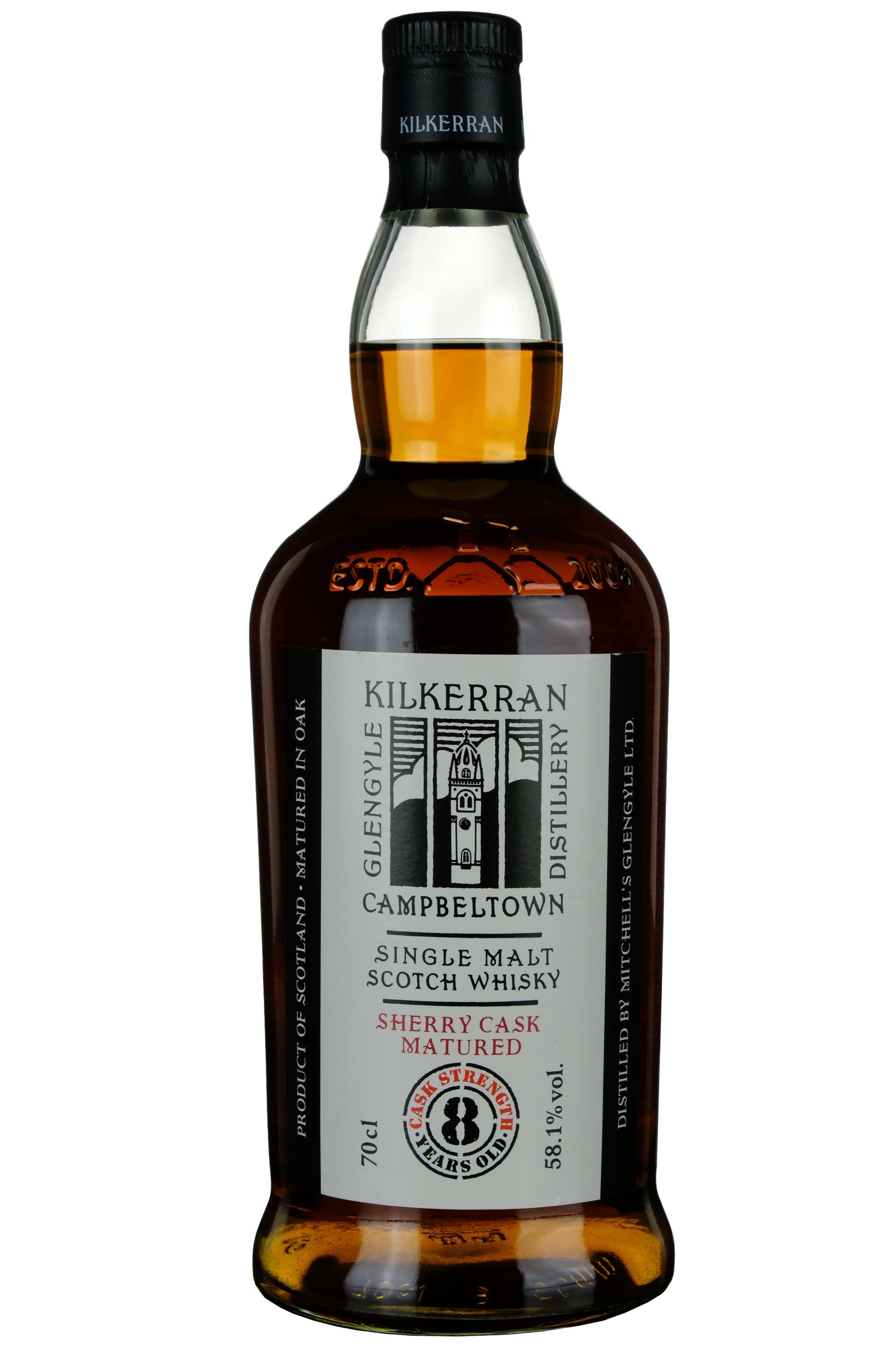 Kilkerran 8 Year Old Cask Strength Sherry Cask Matured Bottled 2022