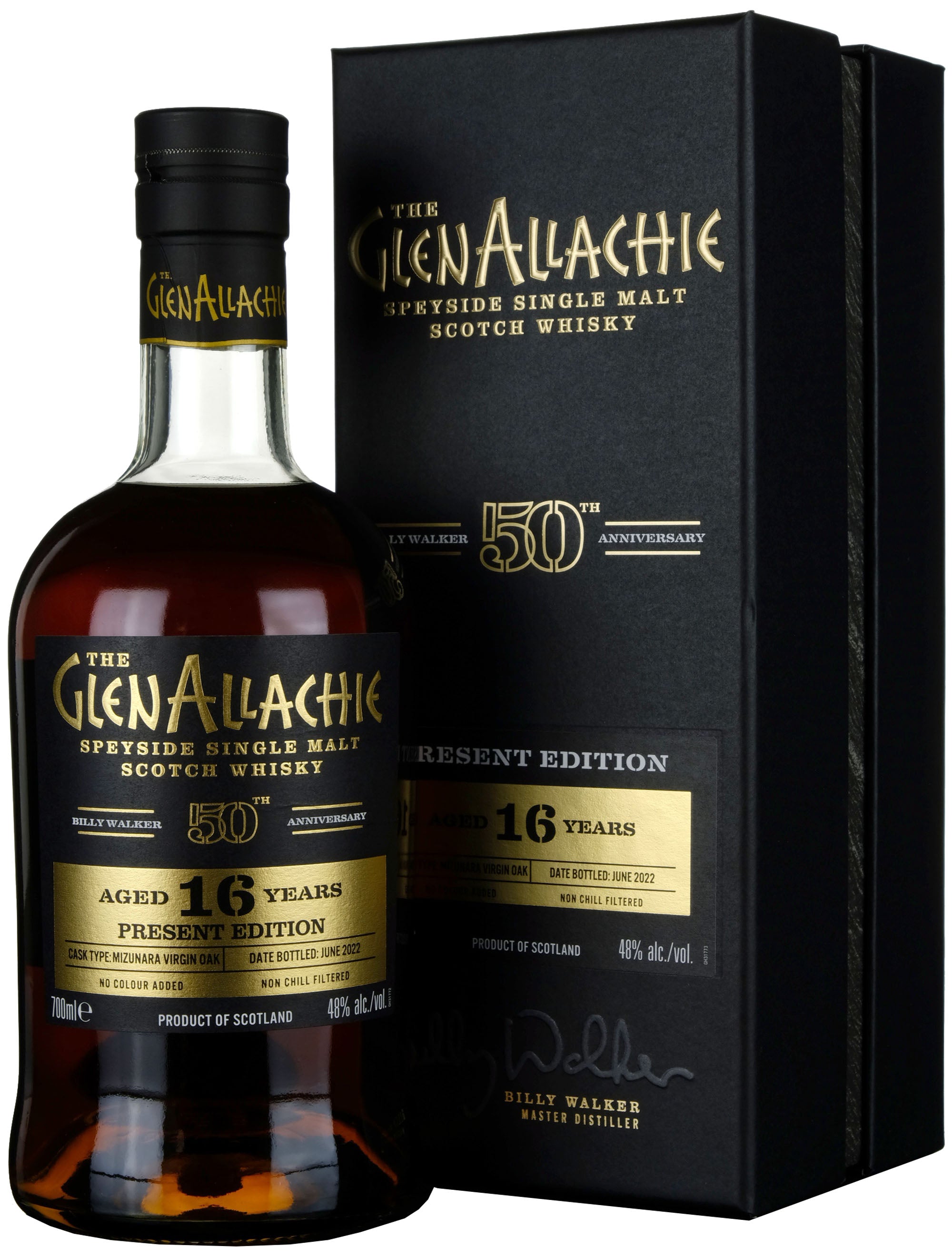 Glenallachie 16 Year Old Billy Walker 50th Anniversary Present Edition Bottled 2022
