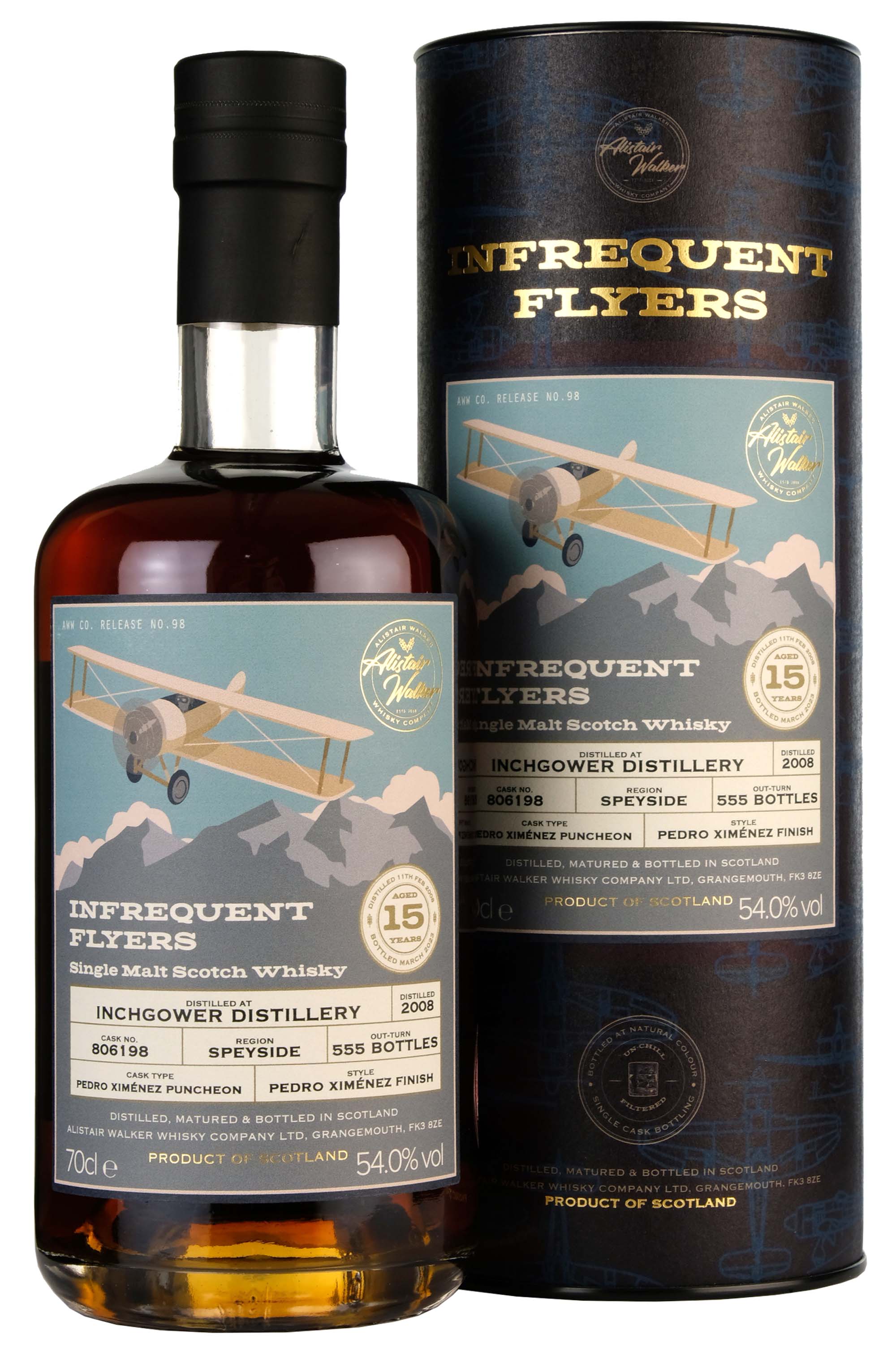 Inchgower 2008-2023 | 15 Year Old Infrequent Flyers | Single Cask 806198