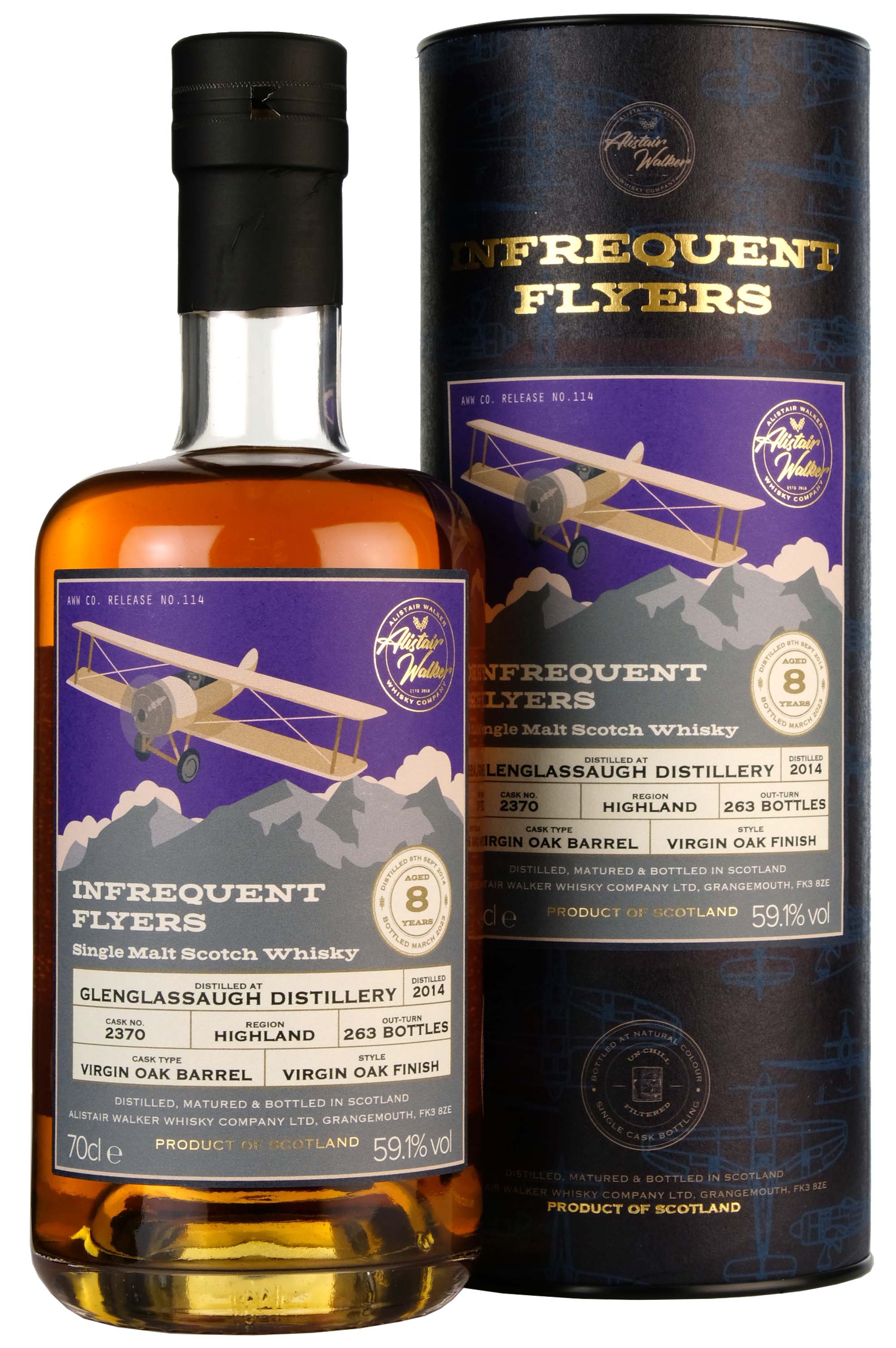 Glenglassaugh 2014-2023 | 8 Year Old Infrequent Flyers | Single Cask 2370