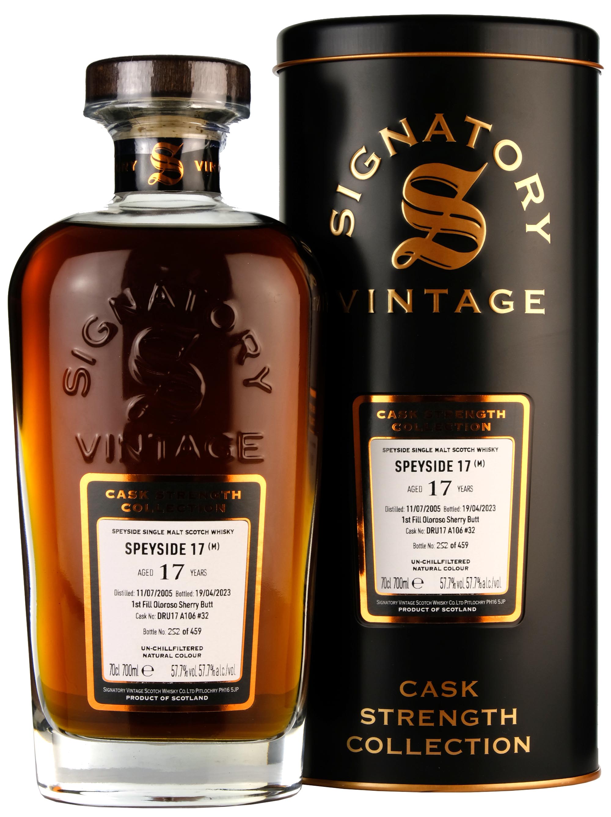 Speyside (M) 2005-2023 | 17 Year Old Signatory Vintage Cask Strength Collection Single Cask 32