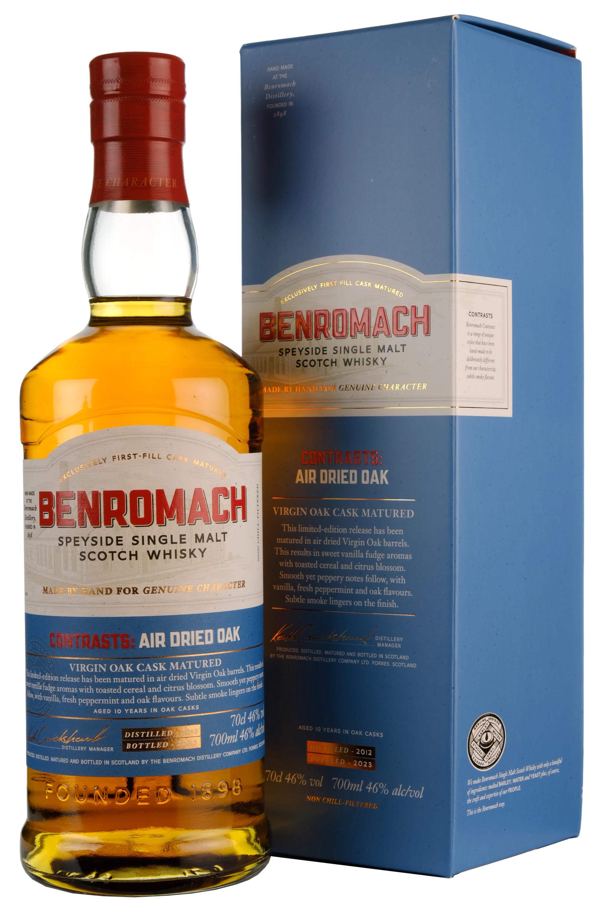 Benromach 2012-2023 Contrasts Air Dried Virgin Oak Cask Matured