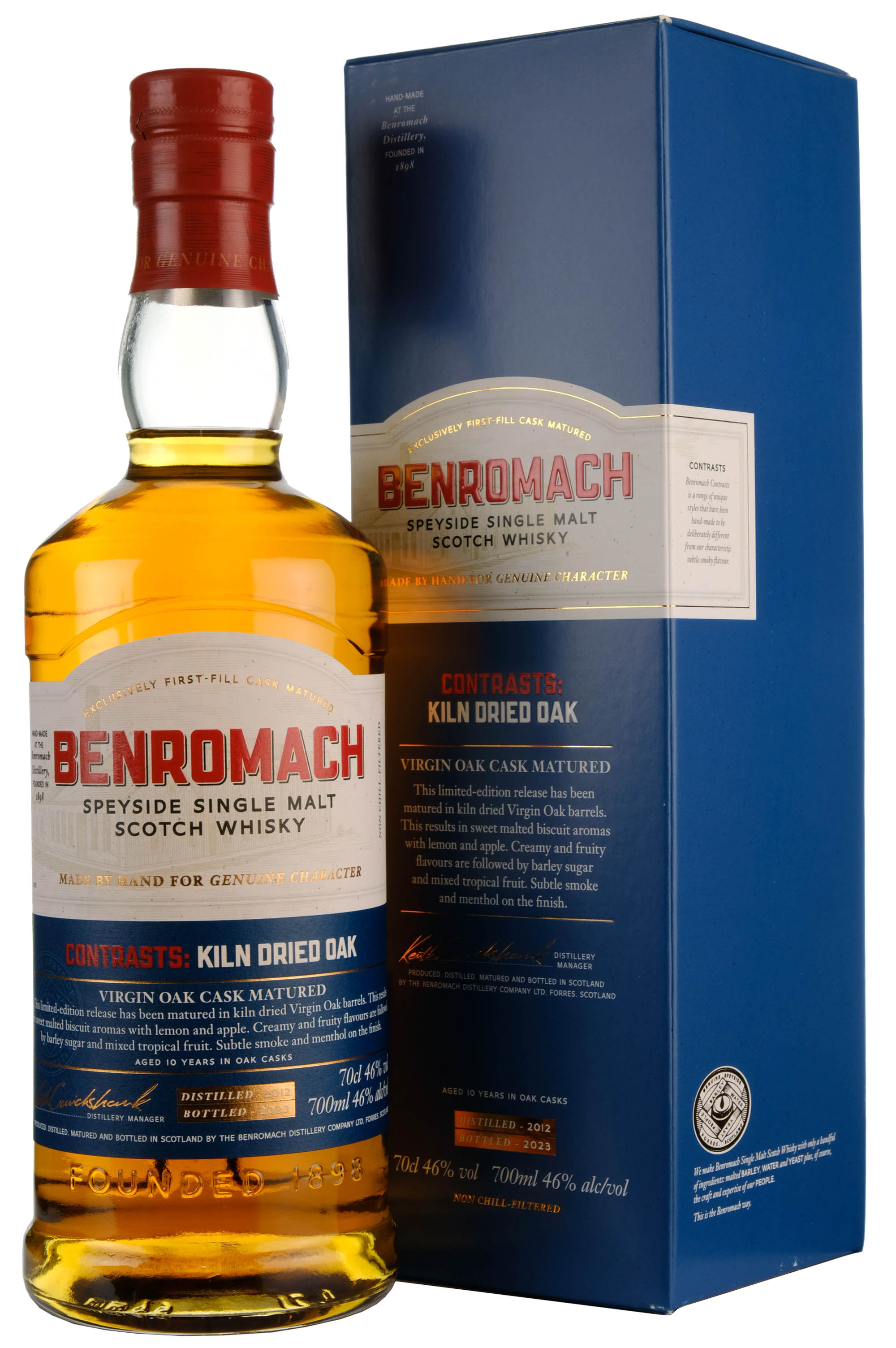 Benromach 2012-2023 Contrasts Kiln Dried Virgin Oak Cask Matured
