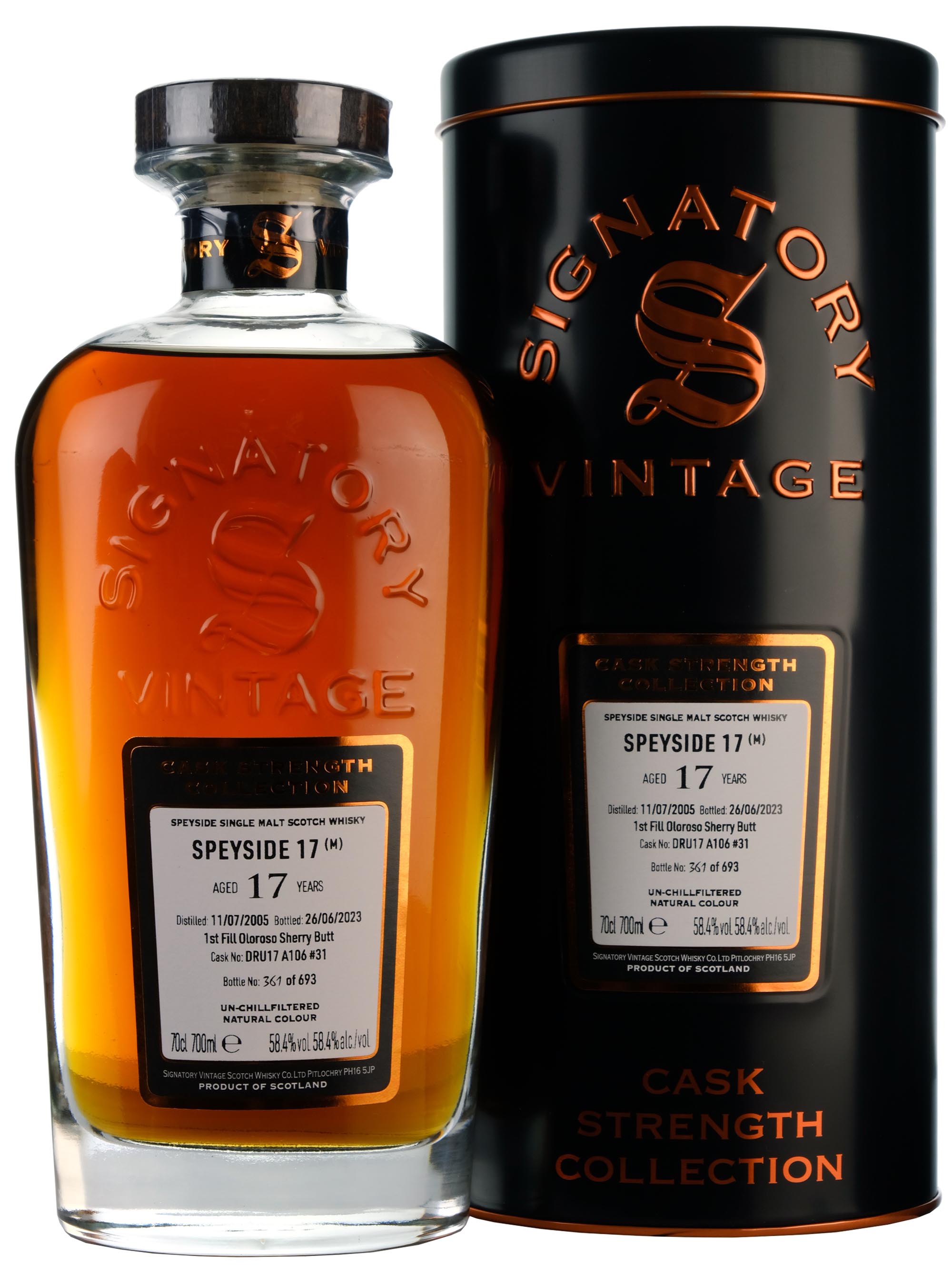 Undisclosed Speyside (M) 2005-2023 | 17 Year Old Signatory Vintage Cask #31