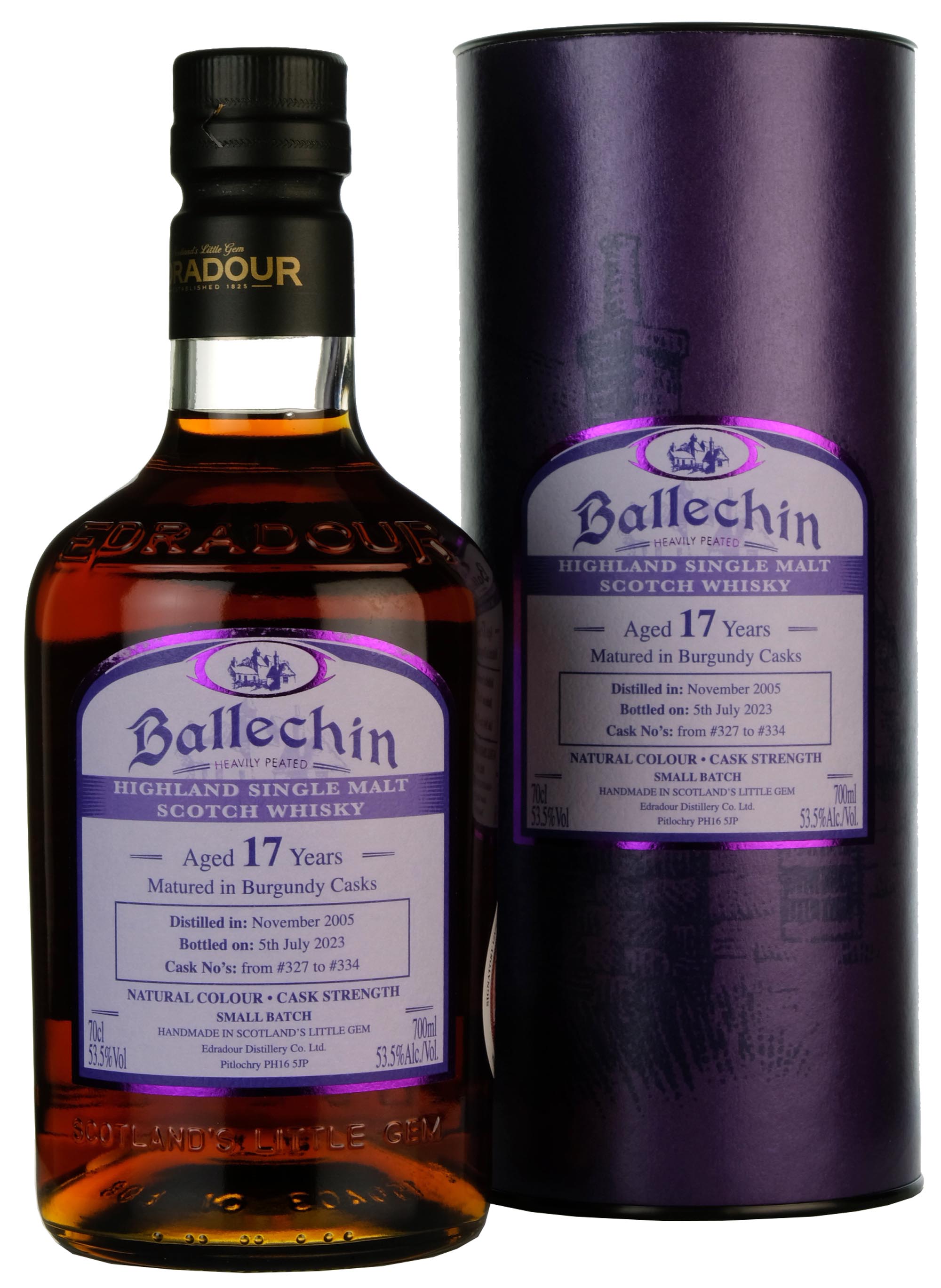 Edradour Ballechin 2005-2023 | 17 Year Old | Burgundy Casks 327 & 334