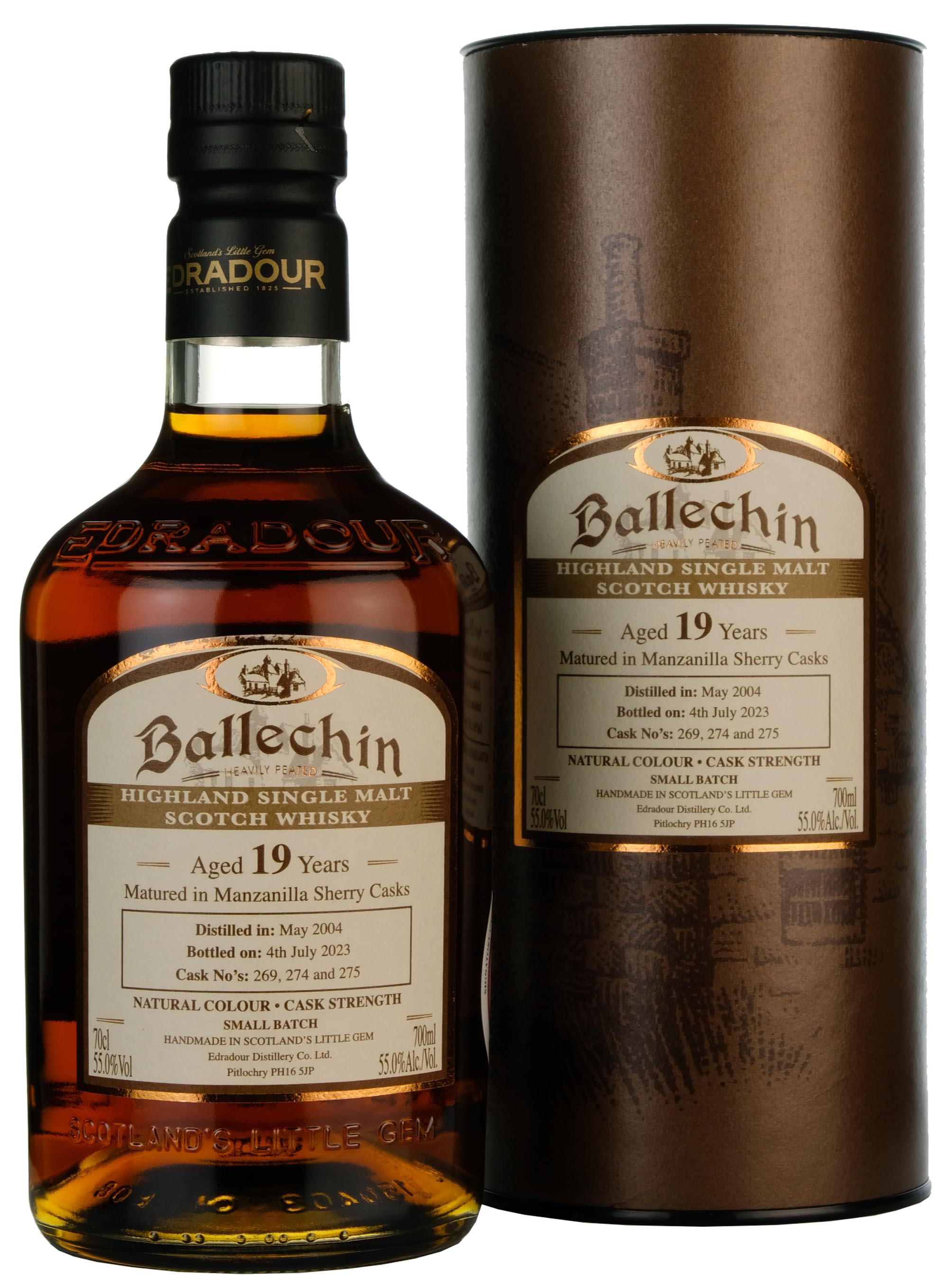 Edradour Ballechin 2004-2023 | 19 Year Old | Manzanilla Casks 269+274+275