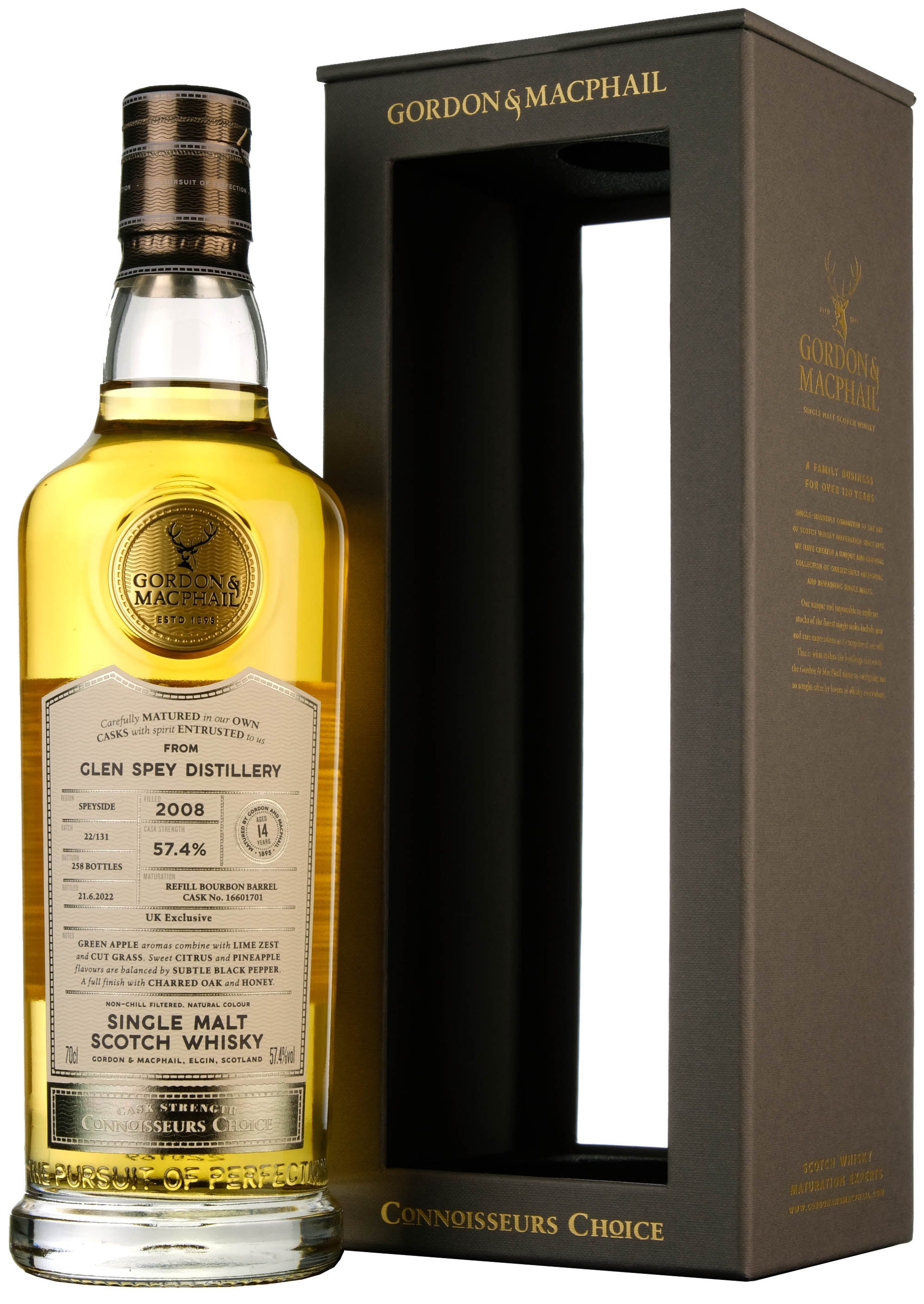 Glen Spey 2008-2022 | 14 Year Old Gordon & MacPhail Connoisseurs Choice Single Cask 16601701 UK Exclusive