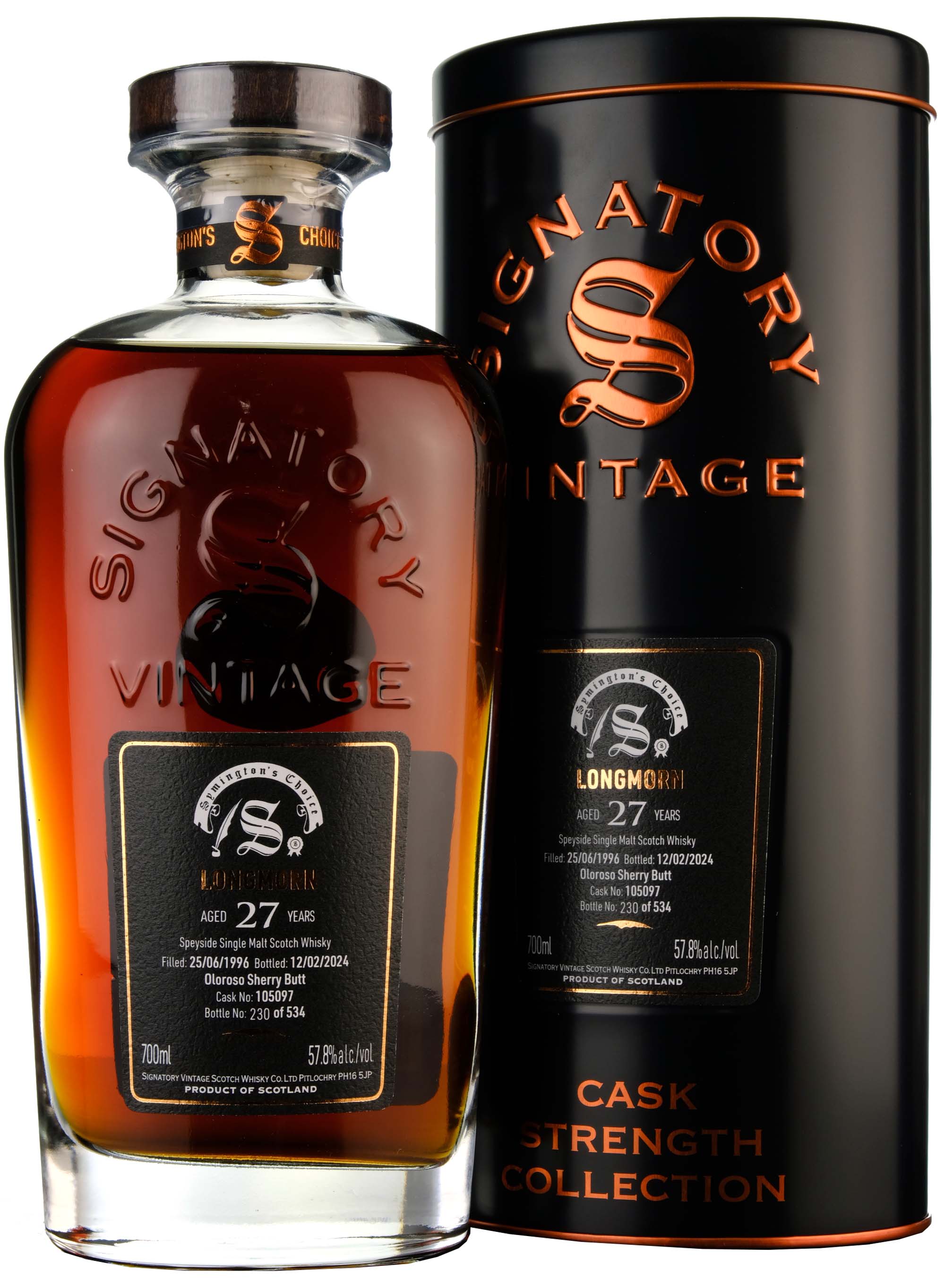 Longmorn 1996-2024 | 27 Year Old Signatory Vintage Symington's Choice Single Cask 105097