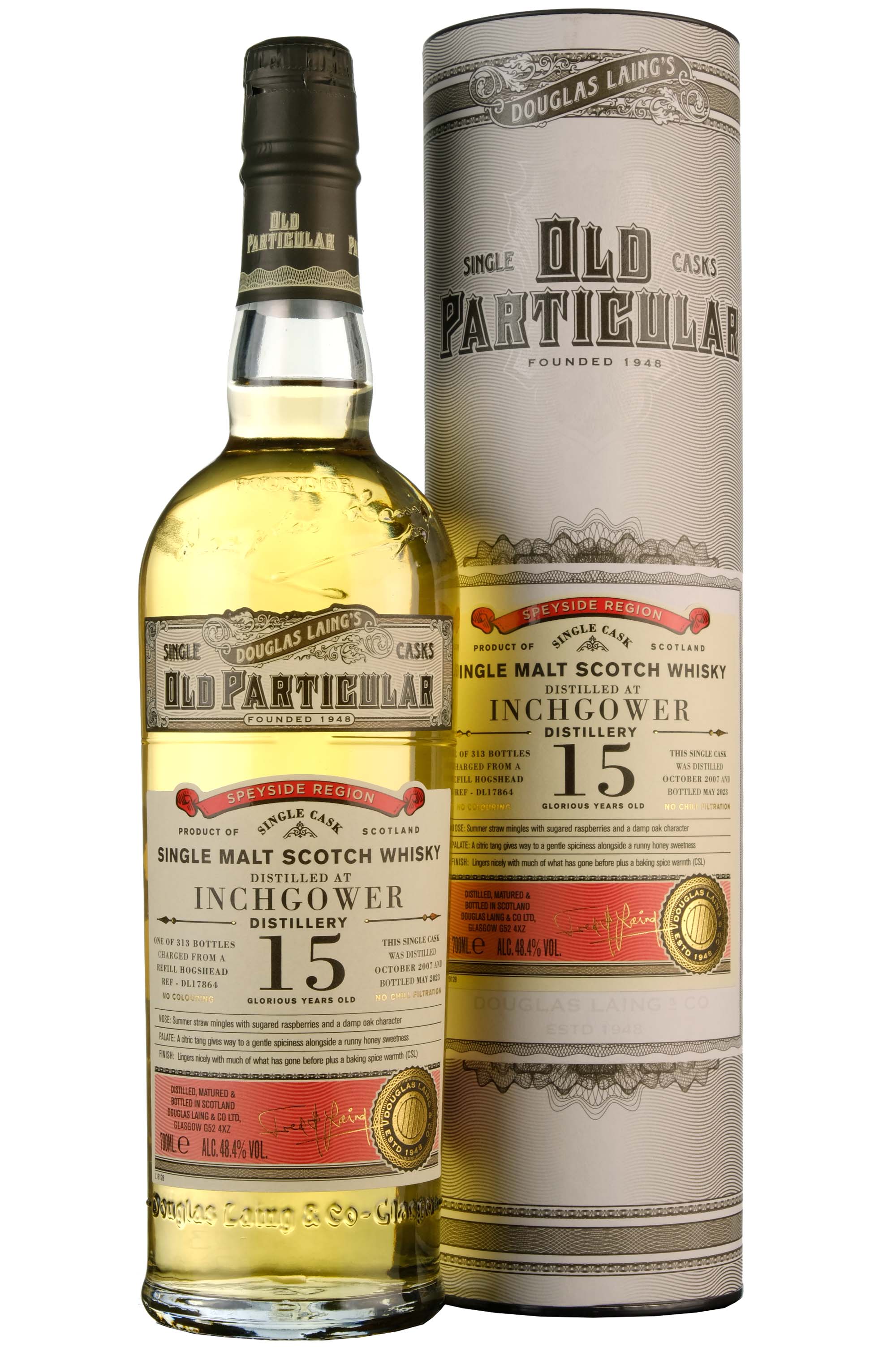 Inchgower 2007-2023 | 15 Year Old Douglas Laing Old Particular Single Cask DL17864