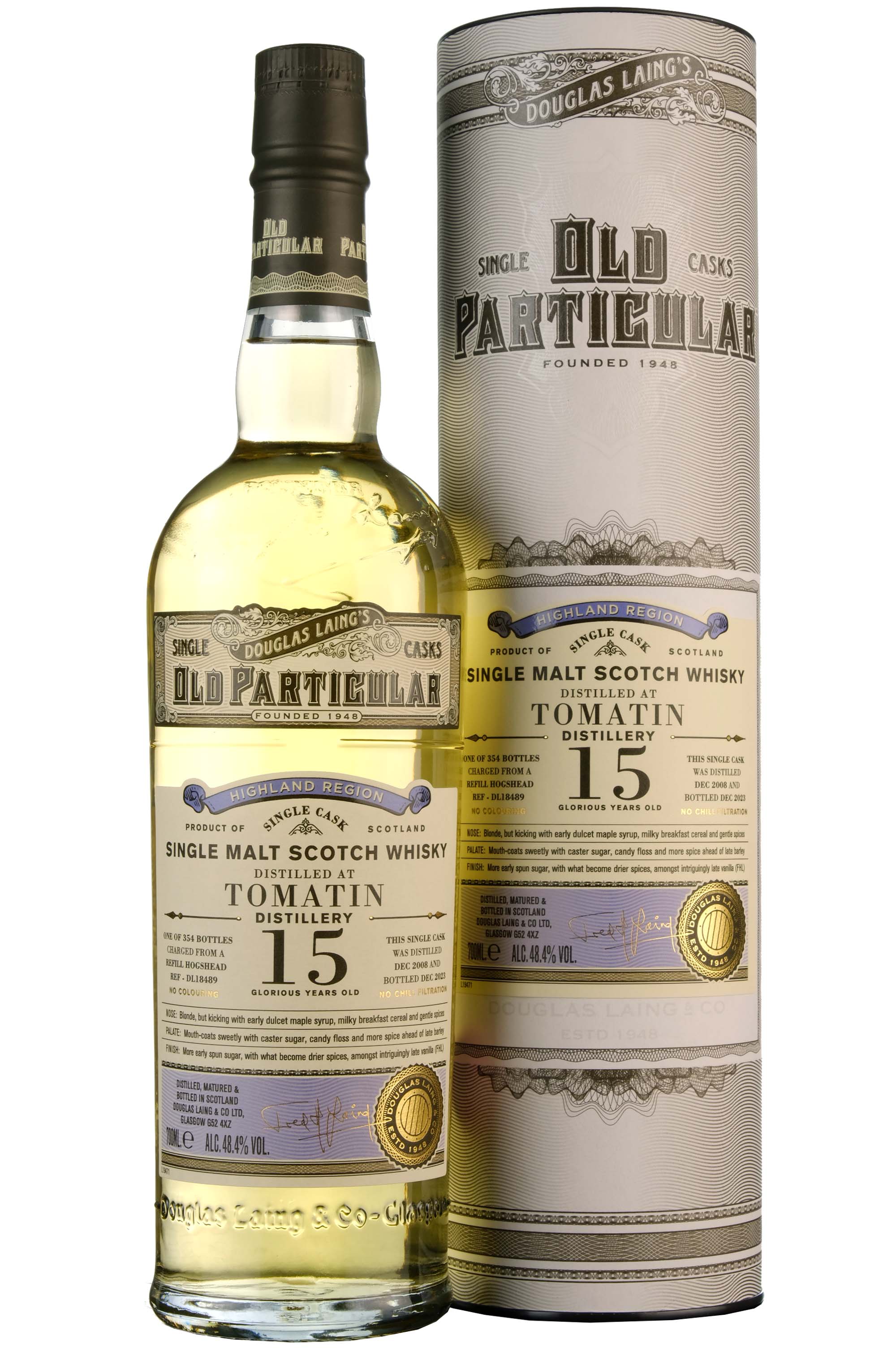 Tomatin 2008-2023 | 15 Year Old Douglas Laing Old Particular Single Cask DL18489