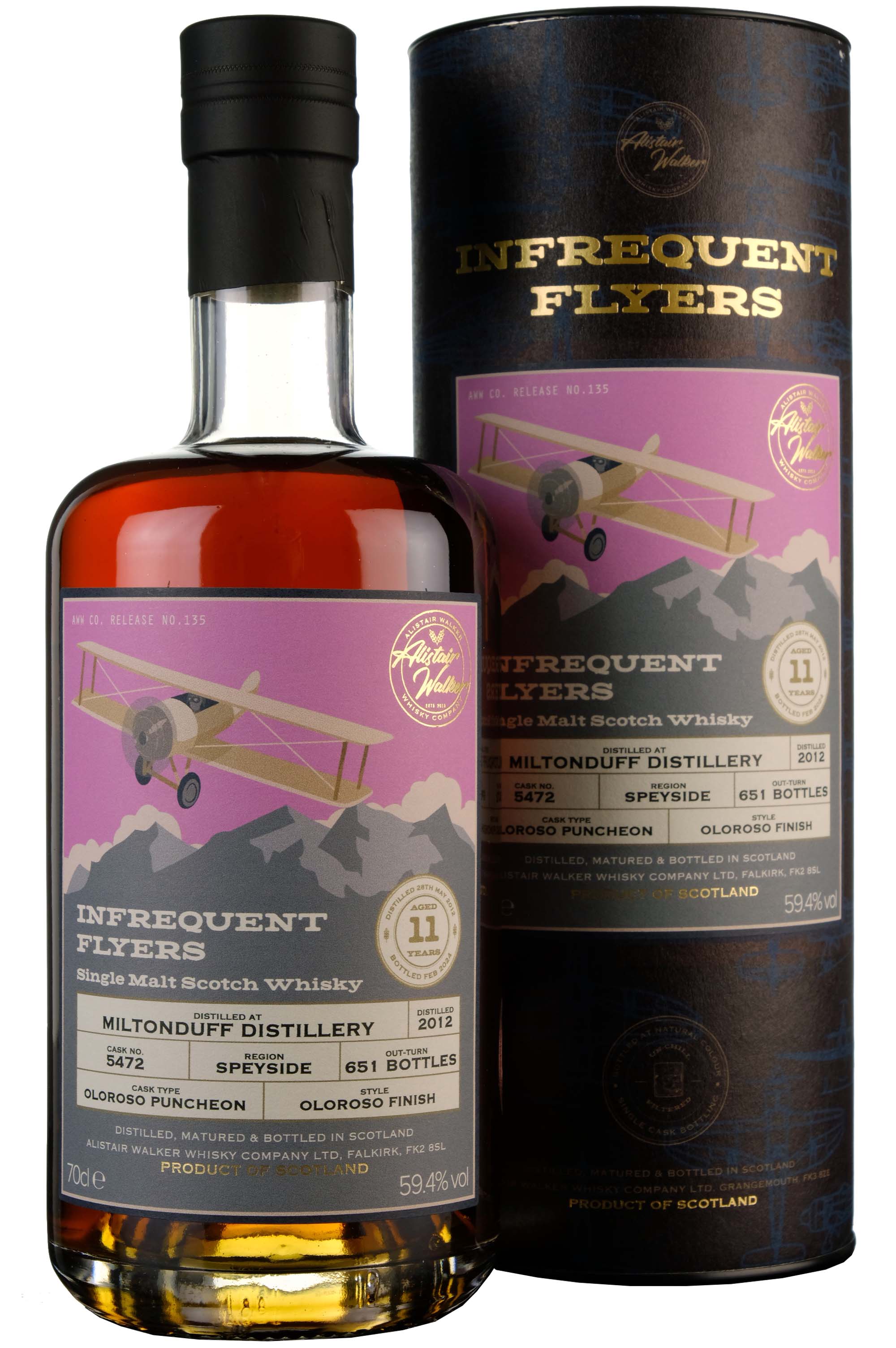 Miltonduff 2012-2024 | 11 Year Old Infrequent Flyers Single Cask 5472