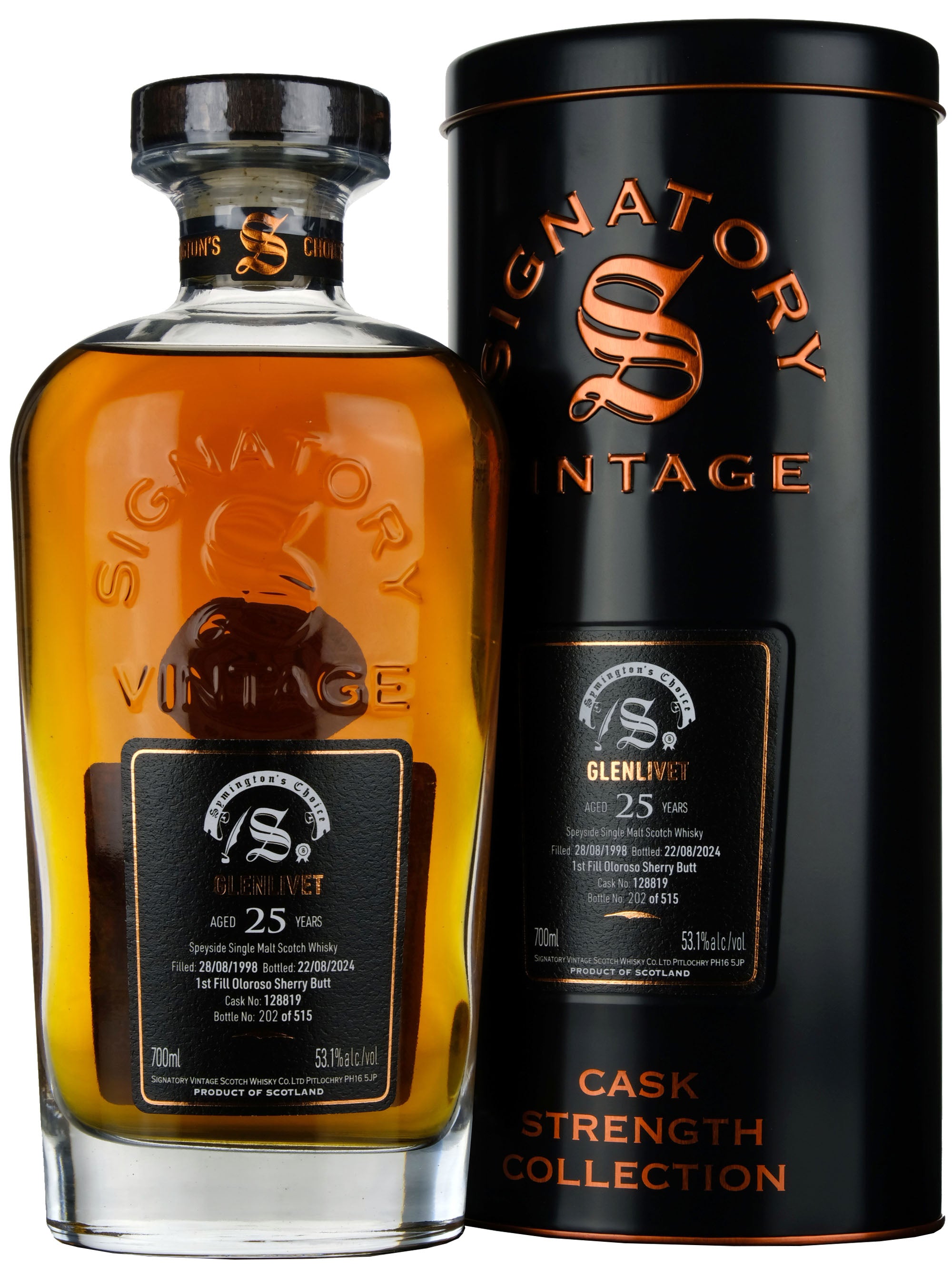 Glenlivet 1998-2024 | 25 Year Old Signatory Vintage Symington's Choice Single Cask 128819