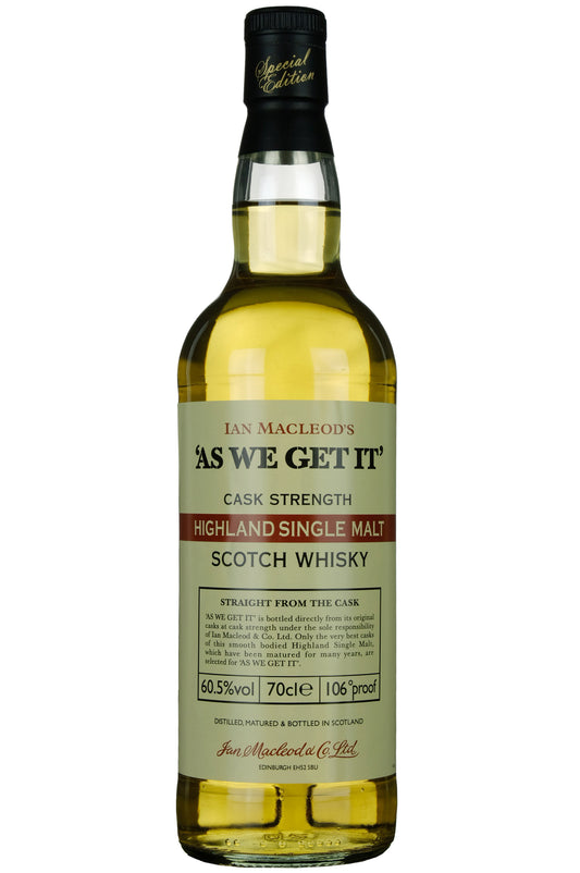 Ian Macleod's As We Get It Cask Strength 60.5% Highland Single Malt