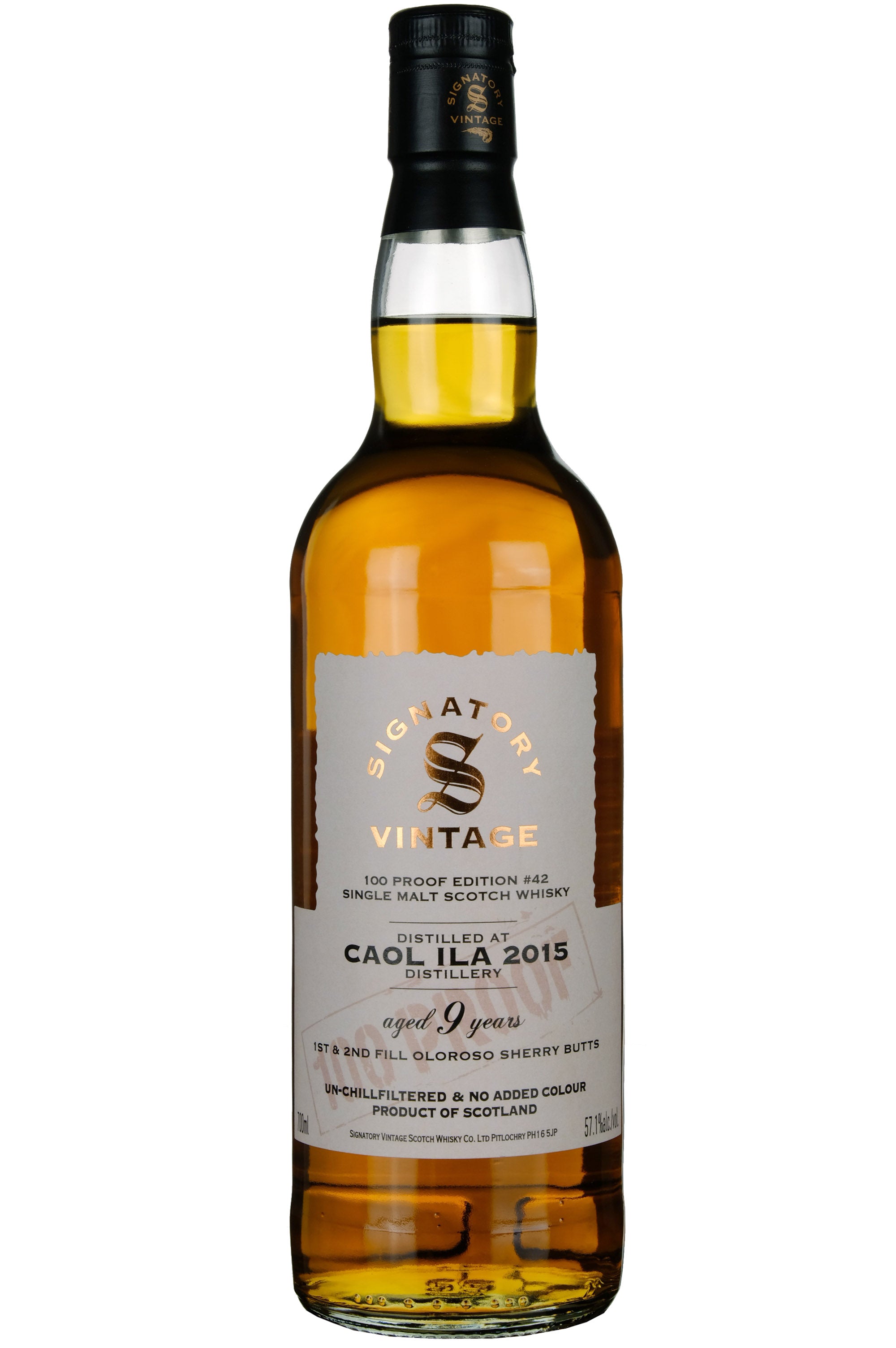 Caol Ila 2015-2025 | 9 Year Old Signatory Vintage 100 Proof Edition 42