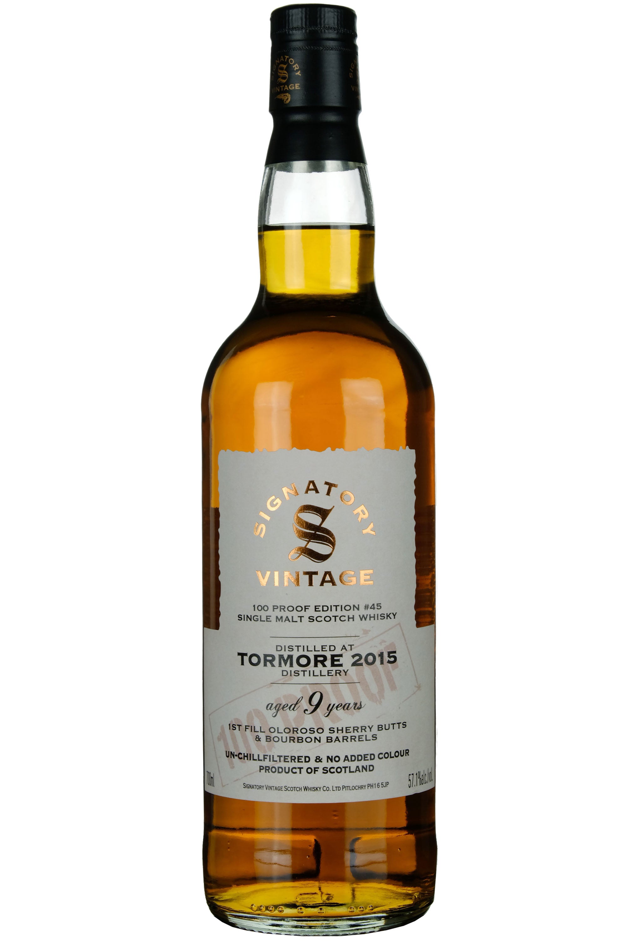 Tormore 2015-2025 | 9 Year Old Signatory Vintage 100 Proof Edition 45