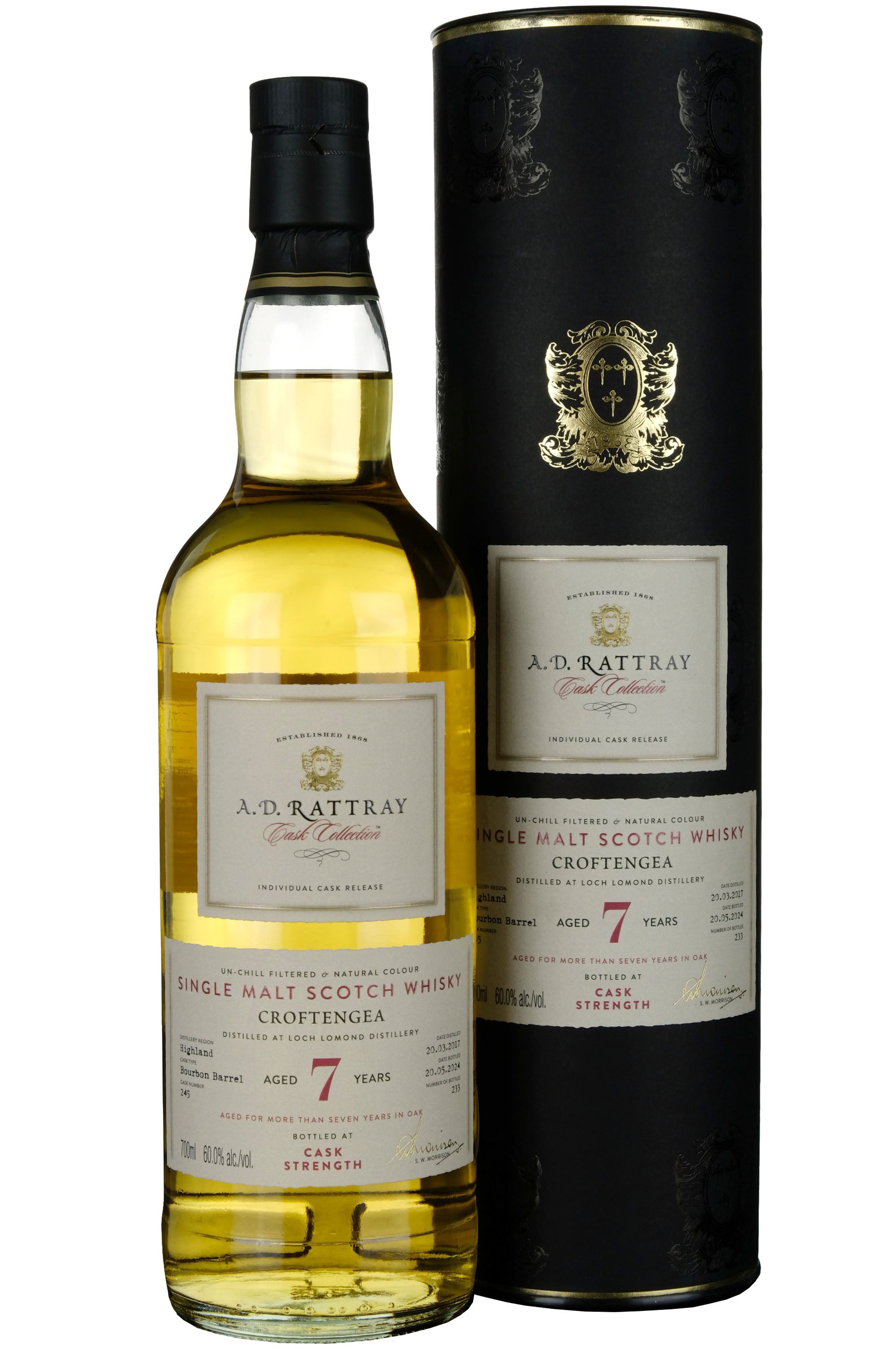 Croftengea (Loch Lomond) 2017-2024 | 7 Year Old A. D. Rattray Cask Collection Single Cask 245