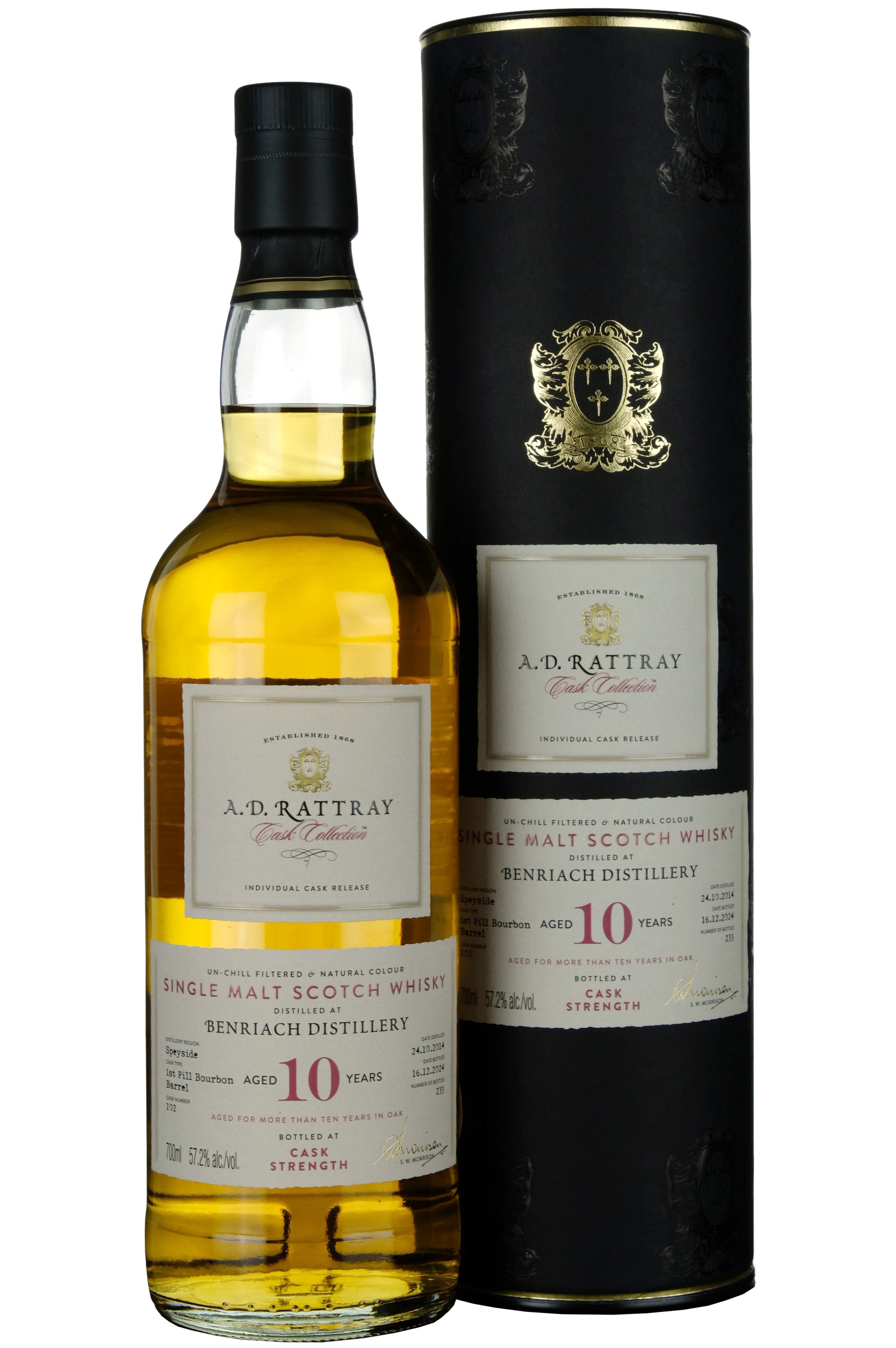 Benriach 2014-2024 | 10 Year Old A. D. Rattray Cask Collection Single Cask 102