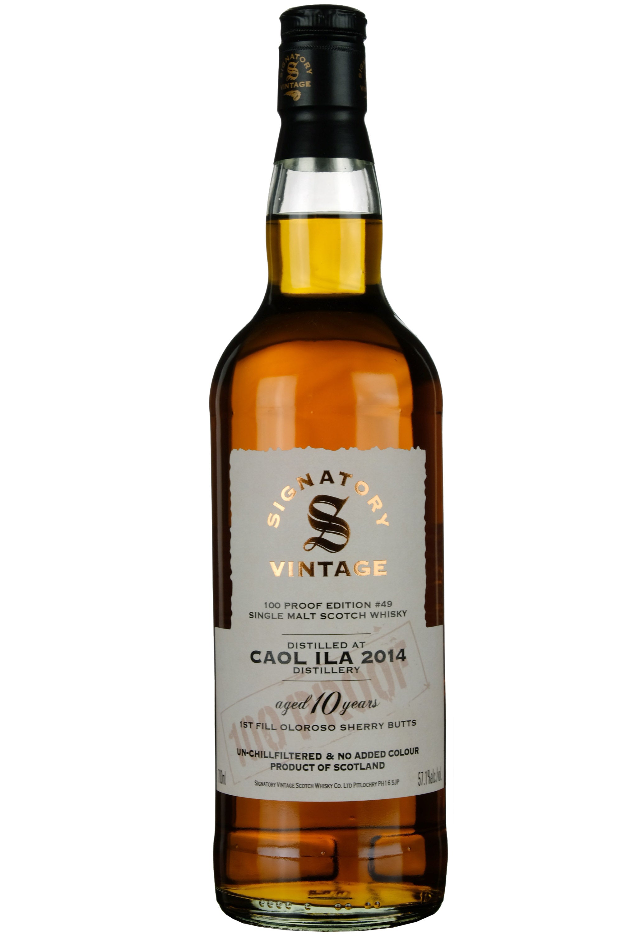 Caol Ila 2014-2025 | 10 Year Old Signatory Vintage 100 Proof Edition 49