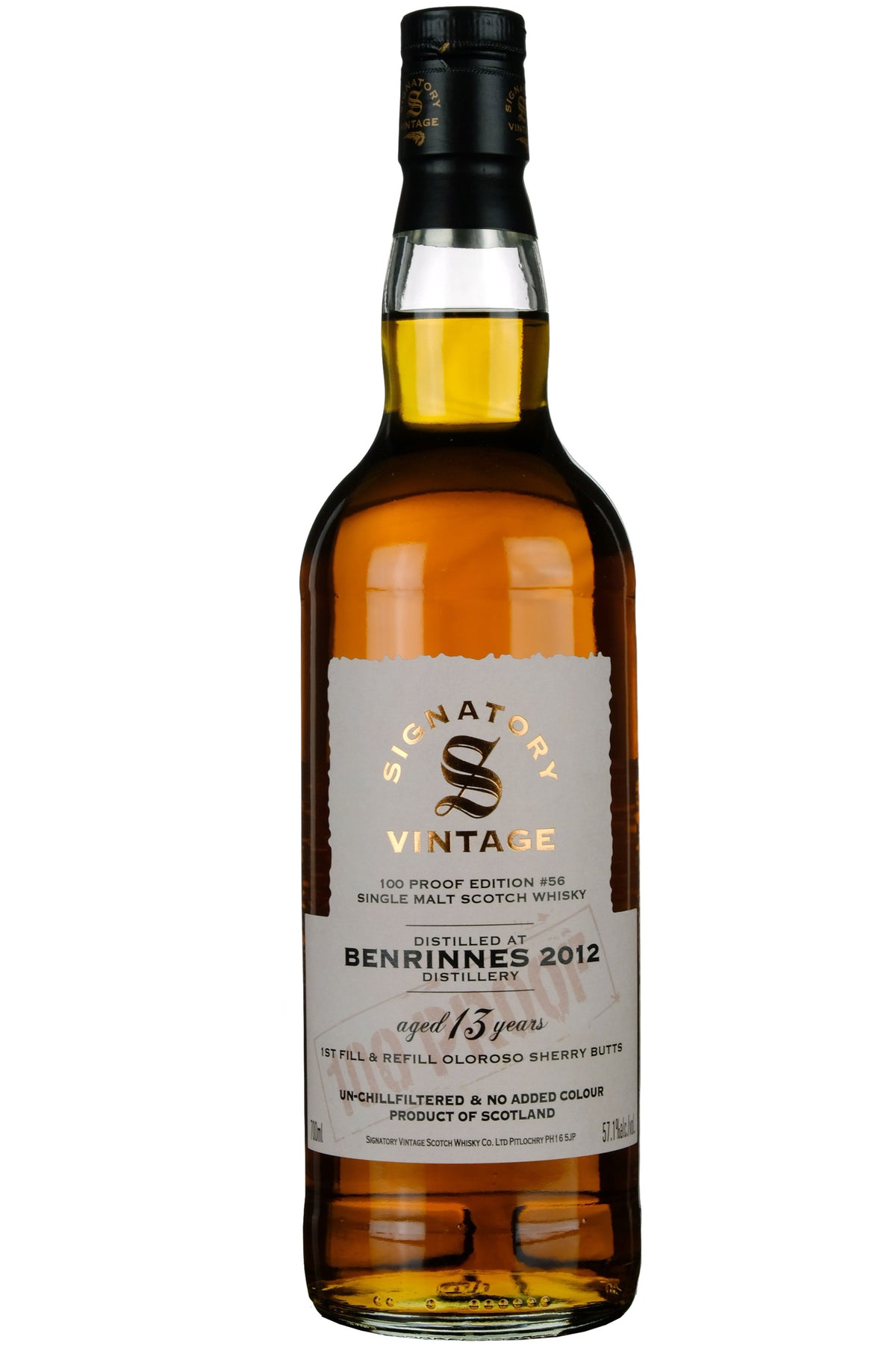 Benrinnes 2012-2025 | 13 Year Old Signatory Vintage 100 Proof Edition 56