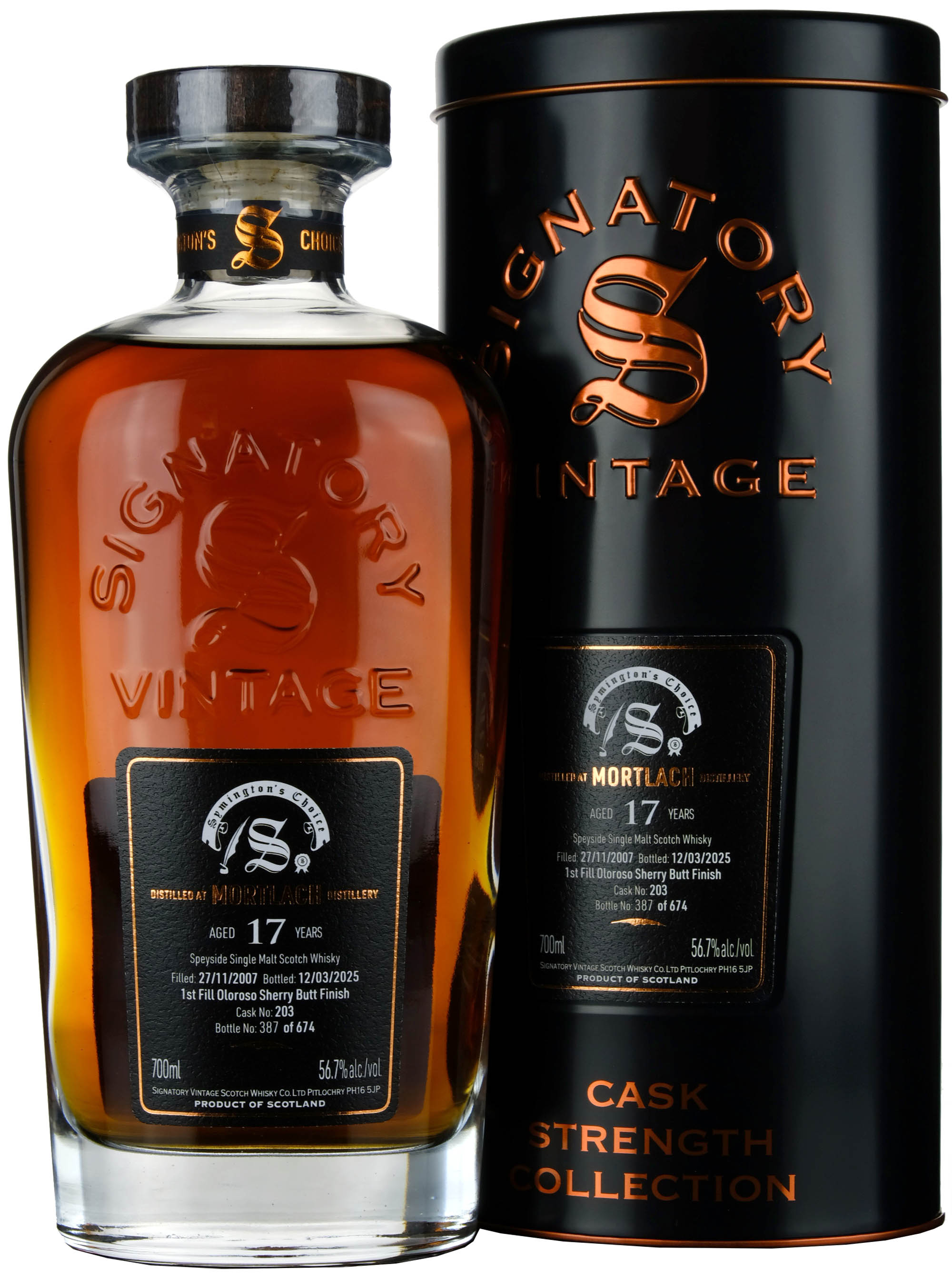 Mortlach 2007-2025 | 17 Year Old Signatory Vintage Symington's Choice Single Cask 203