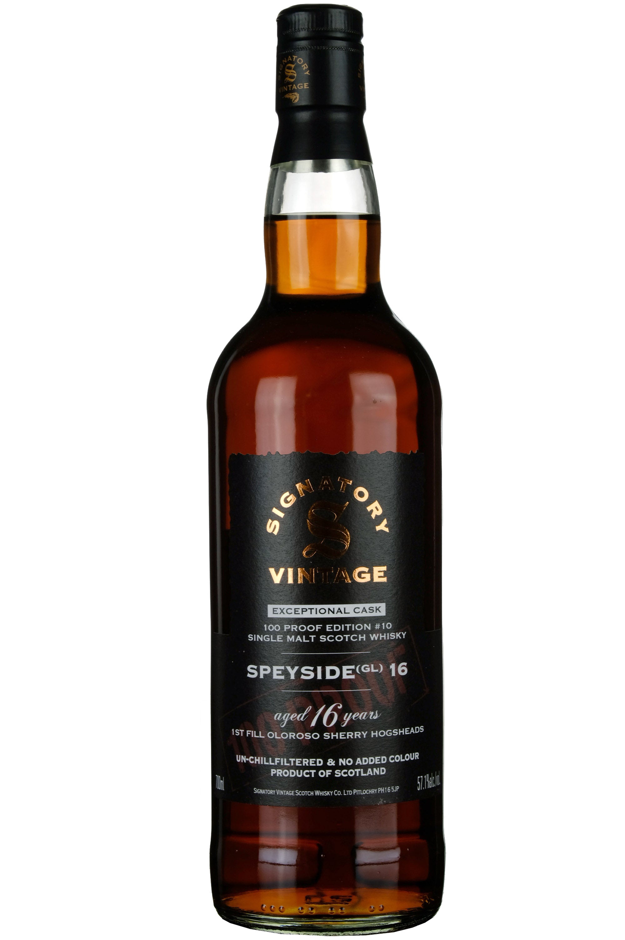 Speyside (GL) 16 Year Old Signatory Vintage Exceptional Cask 100 Proof Edition 10