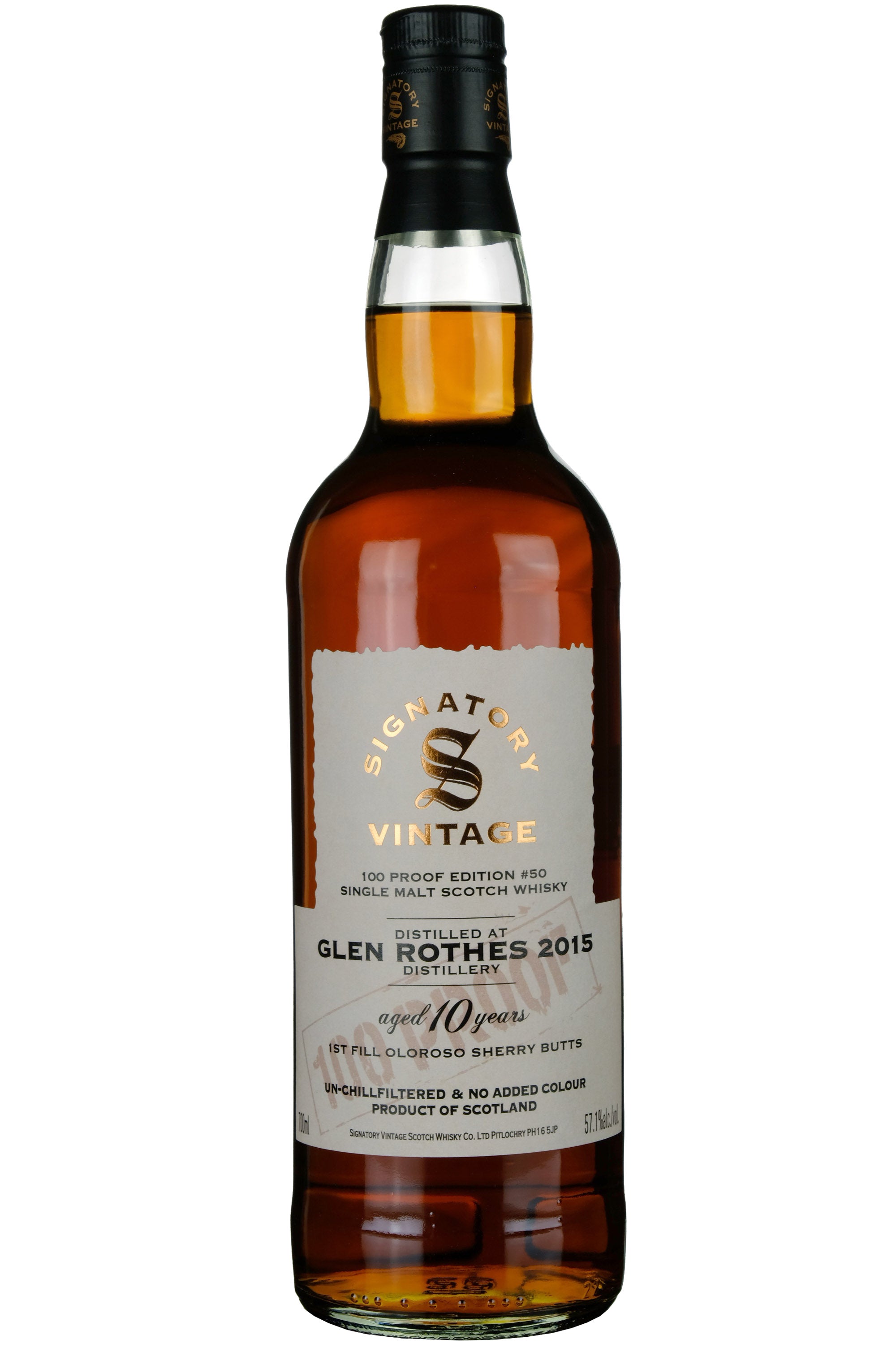 Glenrothes 2015-2025 | 10 Year Old Signatory Vintage 100 Proof Edition 50