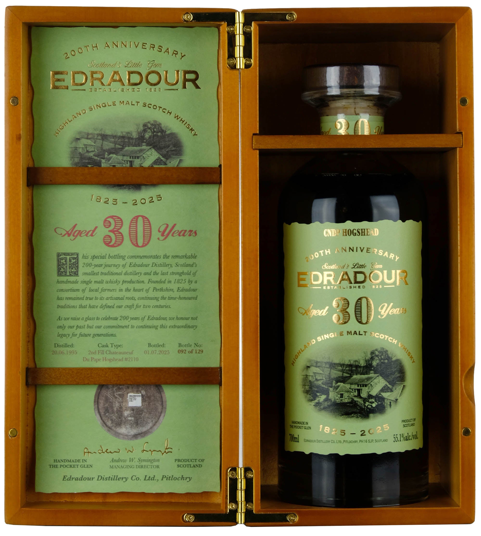 Edradour 1995 | 30 Year Old 200th Anniversary 1825-2025 Single Cask 2110