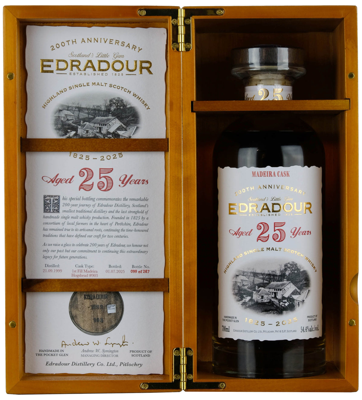 Edradour 1999 | 25 Year Old 200th Anniversary 1825-2025 Single Cask 903