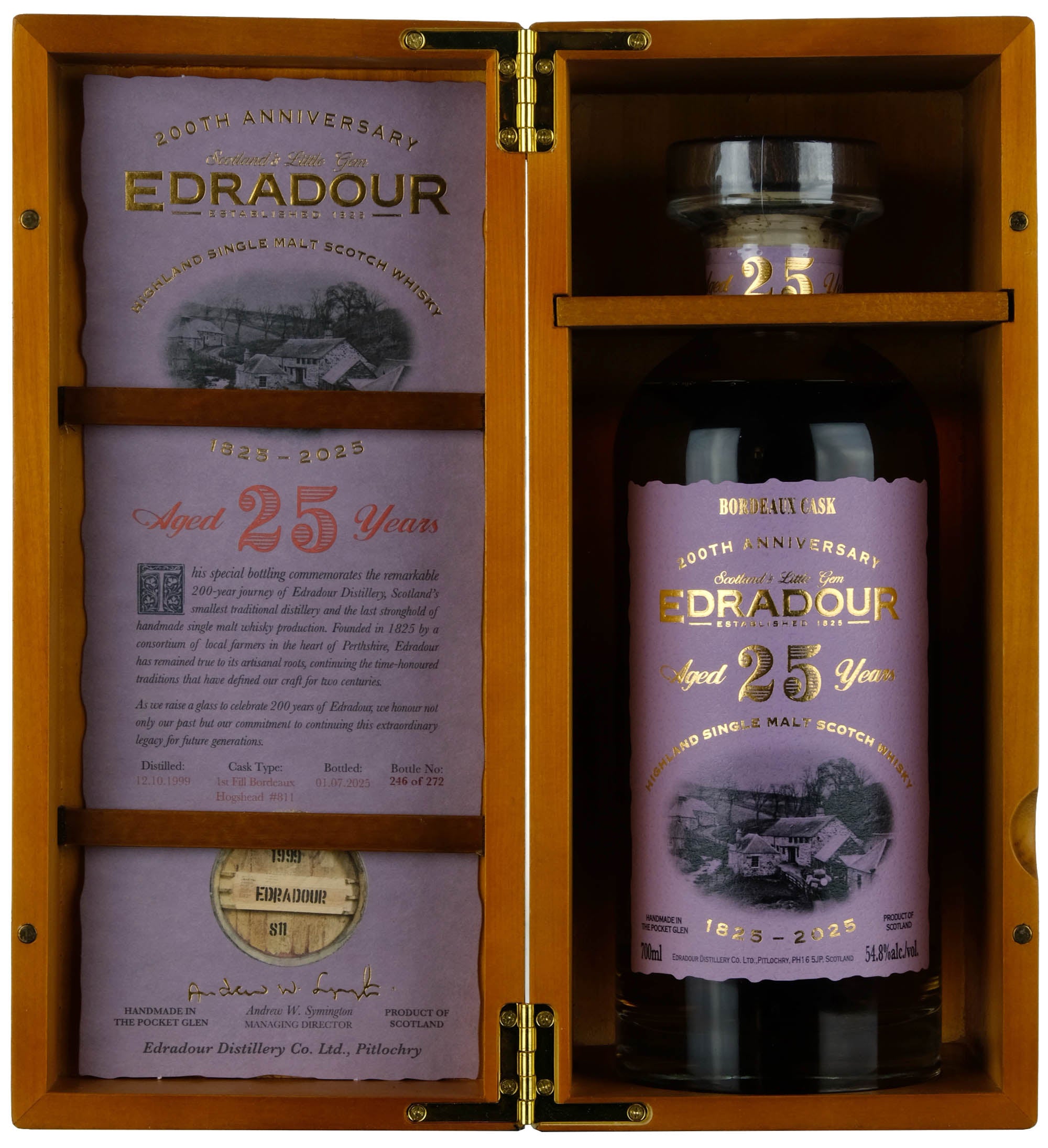 Edradour 1999 | 25 Year Old 200th Anniversary 1825-2025 Single Cask 811