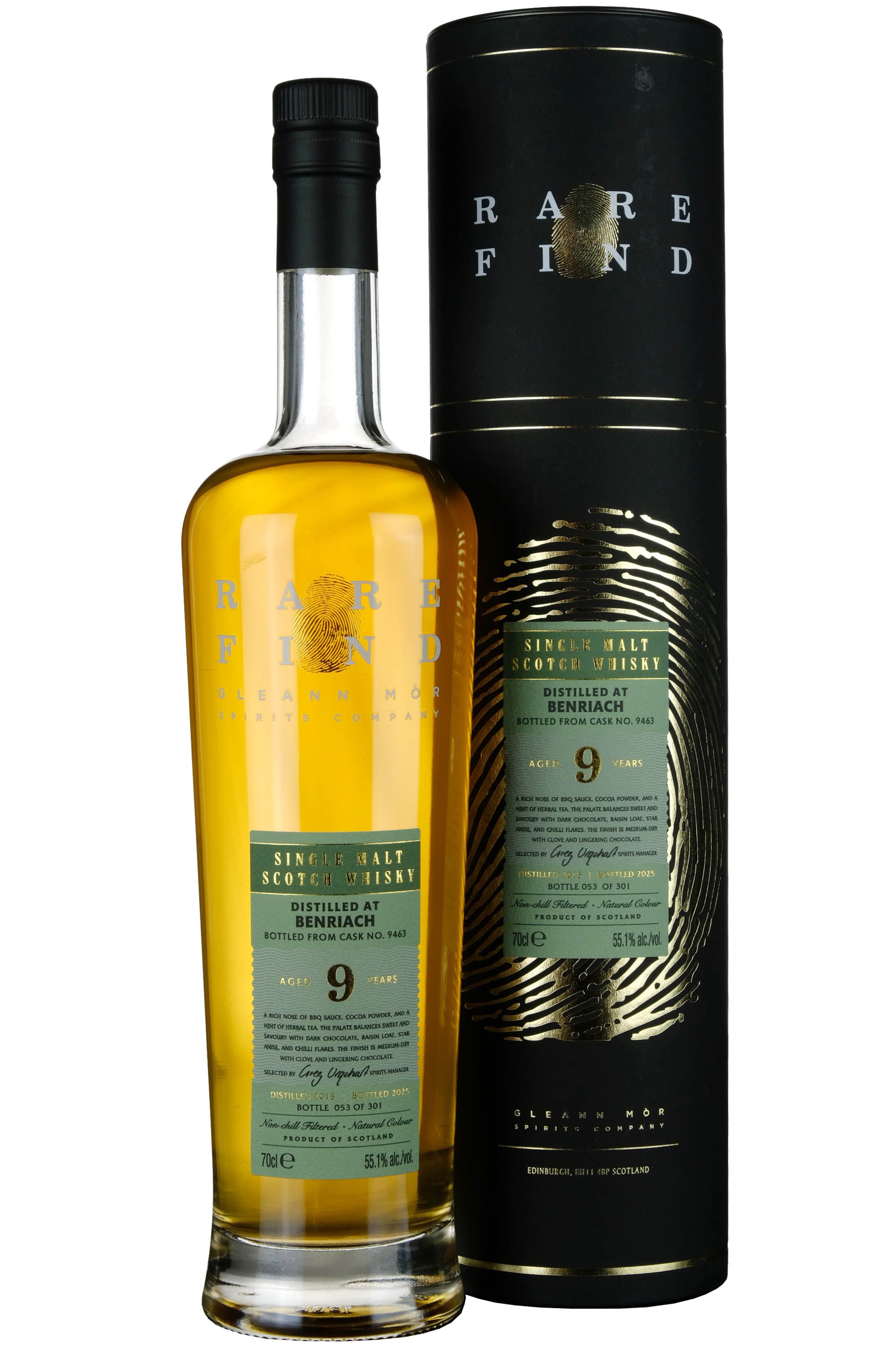 Benriach 2015-2025 | 9 Year Old Gleann Mor Rare Find Single Cask 9463
