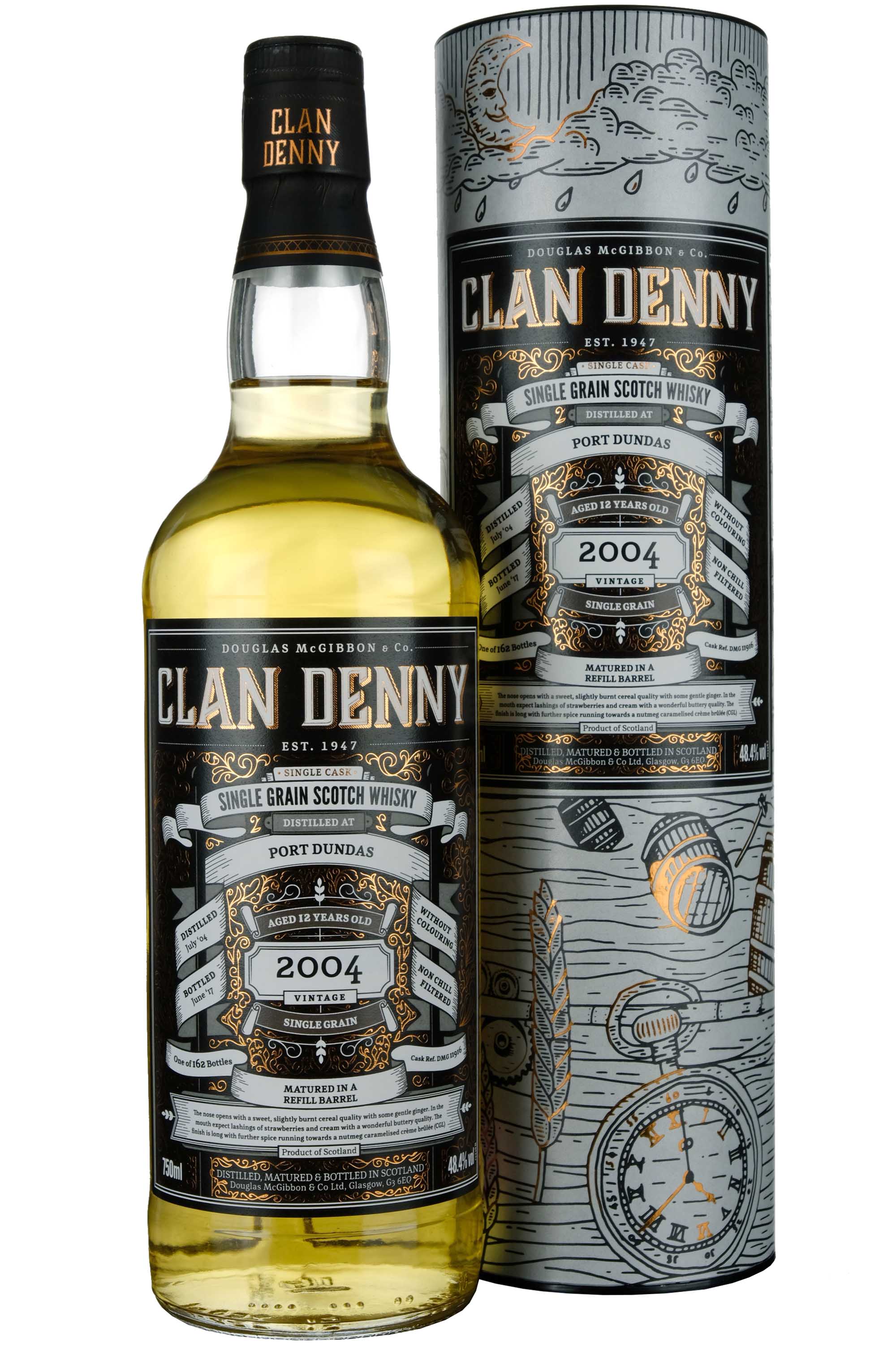 Port Dundas 2004-2017 | 12 Year Old Douglas Laing Clan Denny Single Cask DMG11916