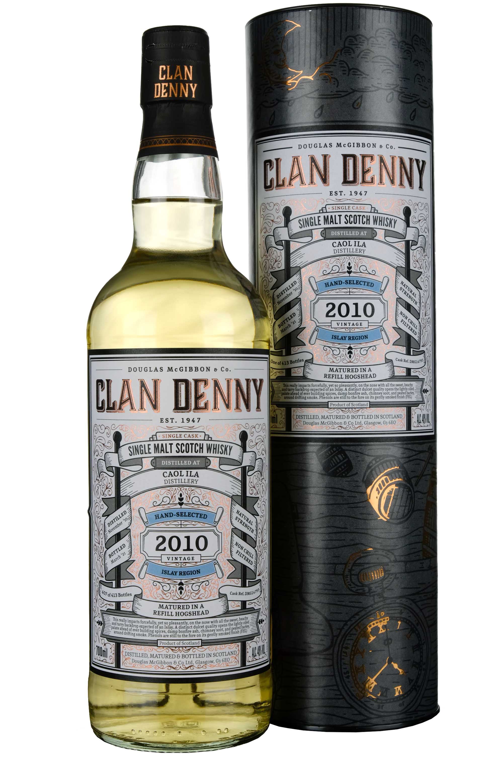 Caol Ila 2010-2021 | 10 Year Old Douglas Laing Clan Denny Single Cask DMG14793