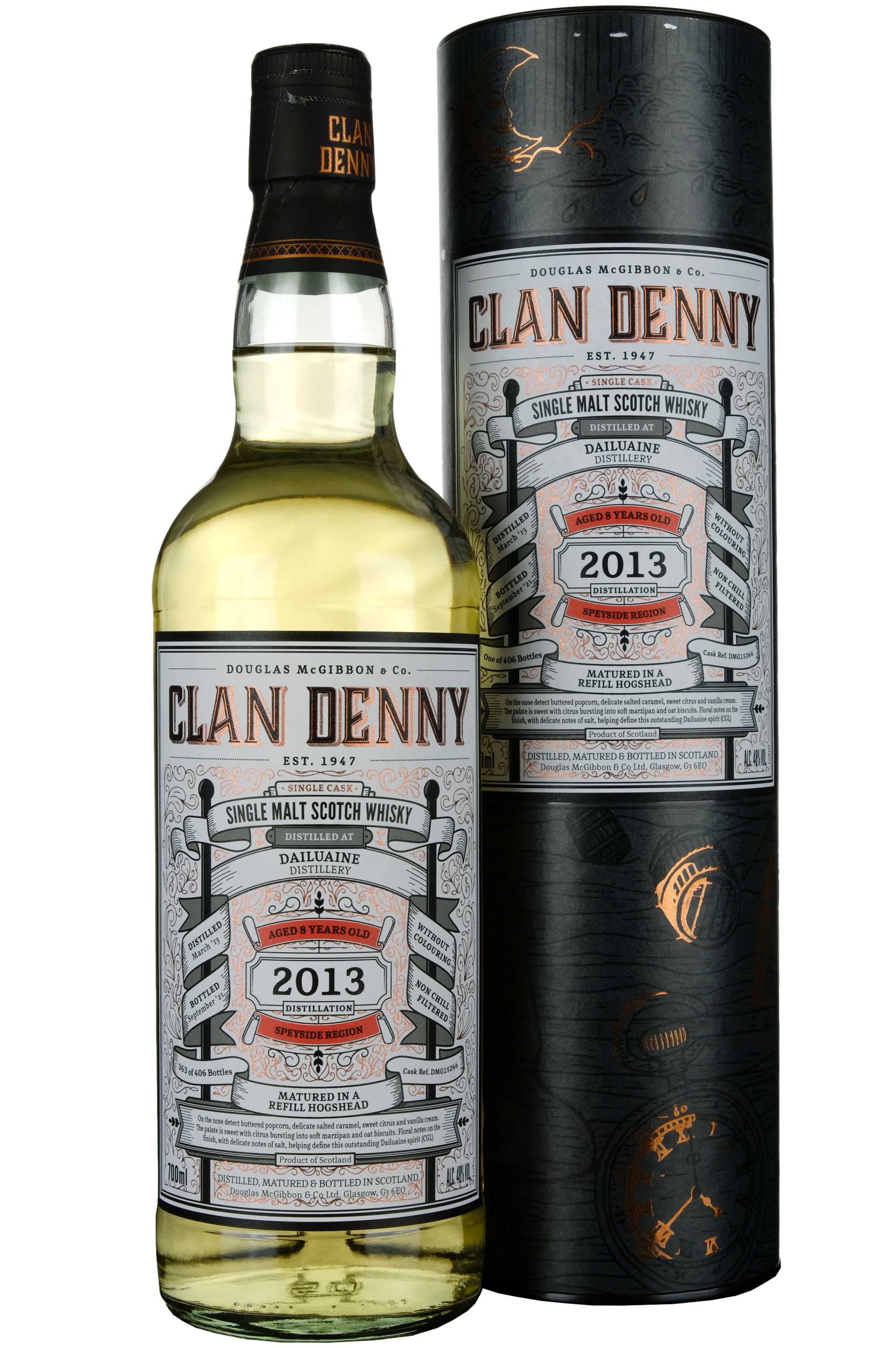 Dailuaine 2013-2021 | 8 Year Old Douglas Laing Clan Denny Single Cask DMG15266