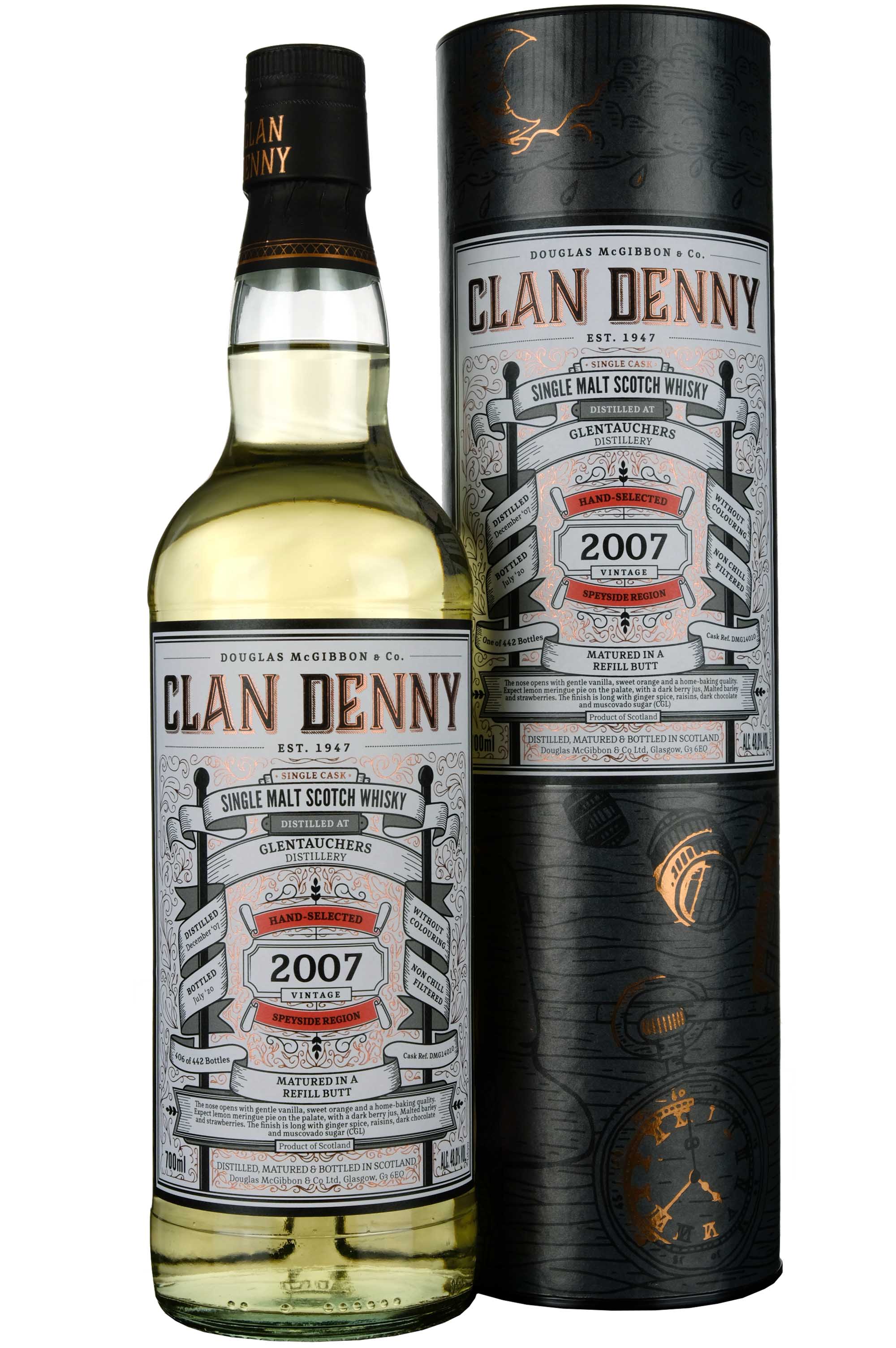 Glentauchers 2007-2020 | 12 Year Old Douglas Laing Clan Denny Single Cask DMG14010